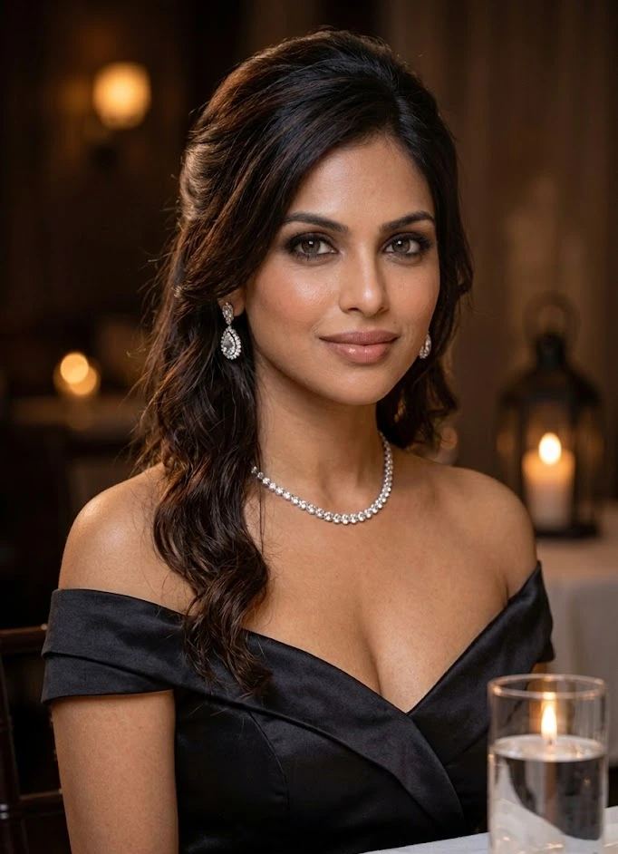 Radiate pure luxury with Be You Jewels — India's most coveted destination for premium diamond jewellery for women online. This show-stopping look features our magnificent diamond tennis necklace paired with diamond teardrop drop earrings in gleaming white gold, worn against a candlelit fine dining backdrop that perfectly captures the essence of evening luxury jewellery. The brilliant diamond line necklace hugs the neckline with breathtaking elegance, making it the ultimate choice for bridal diamond necklace sets, wedding jewellery for women, anniversary jewellery gifts, and cocktail party jewellery — while the cascading pear-shaped halo diamond earrings frame the face with unmatched brilliance and grace. At Be You Jewels, every handcrafted diamond piece is designed for the bold, confident, modern Indian woman who refuses to compromise on luxury — whether she's searching for the best diamond necklace online in India, diamond earrings for women, fine jewellery gifts for her, luxury bridal jewellery sets, or simply the most exquisite white gold diamond jewellery to own and cherish forever. Because at Be You Jewels, you don't just wear diamonds — you become the diamond