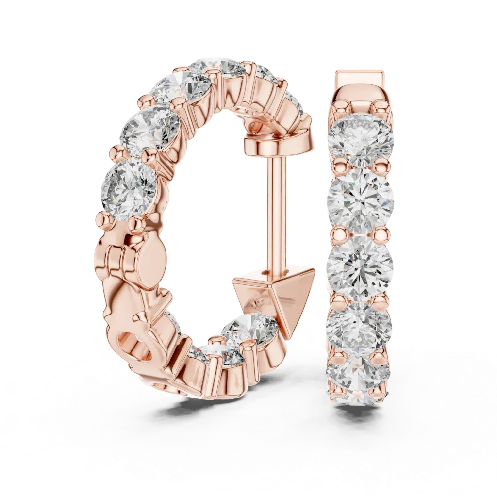 Round Sunburst Huggies Earrings.webp