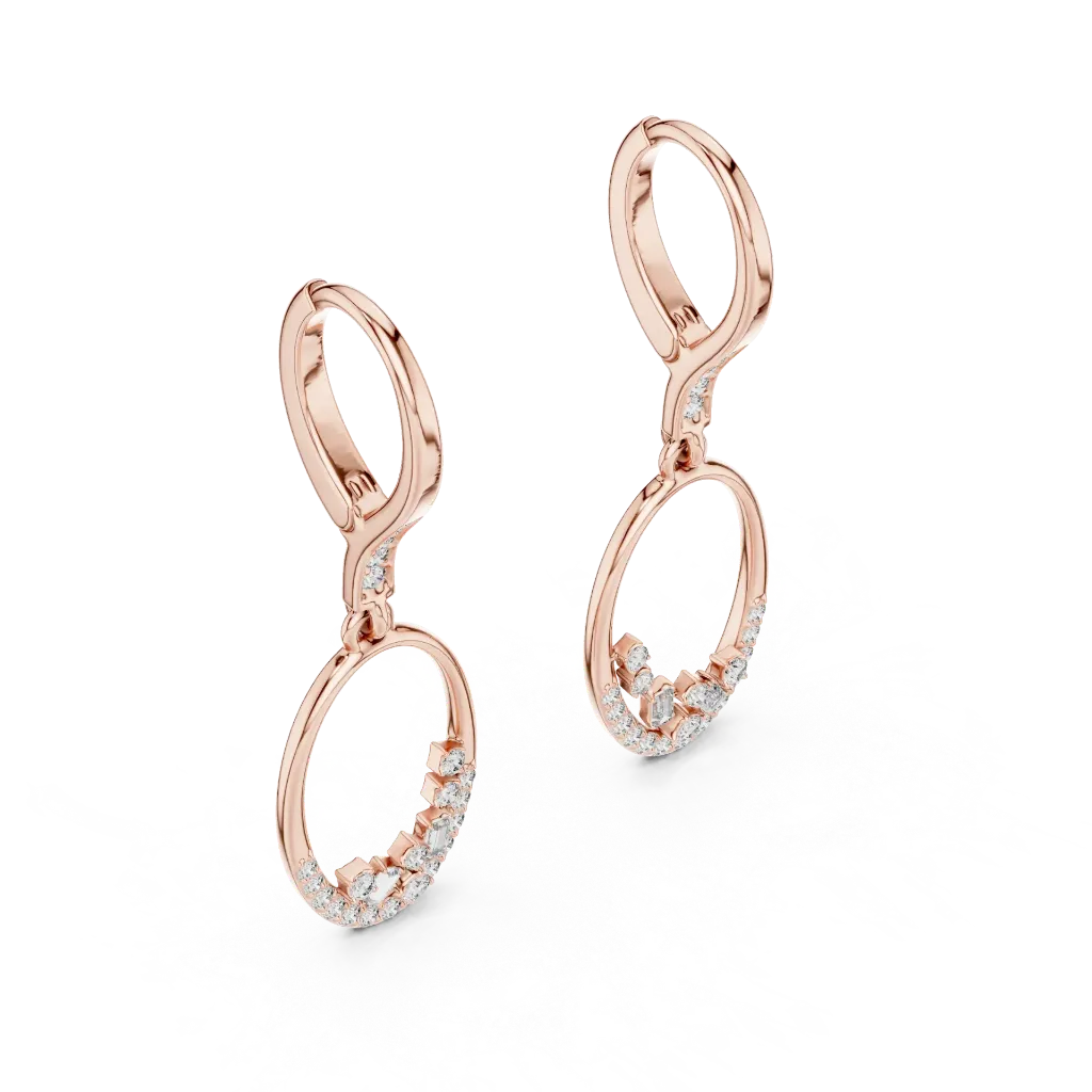 Princess Pavé Solitaire Earrings.webp