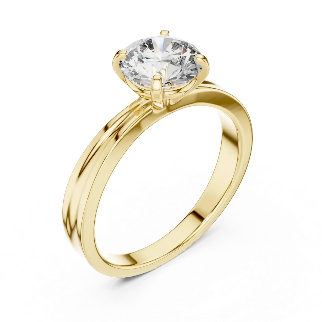 Fluted Solitaire Ring.webp