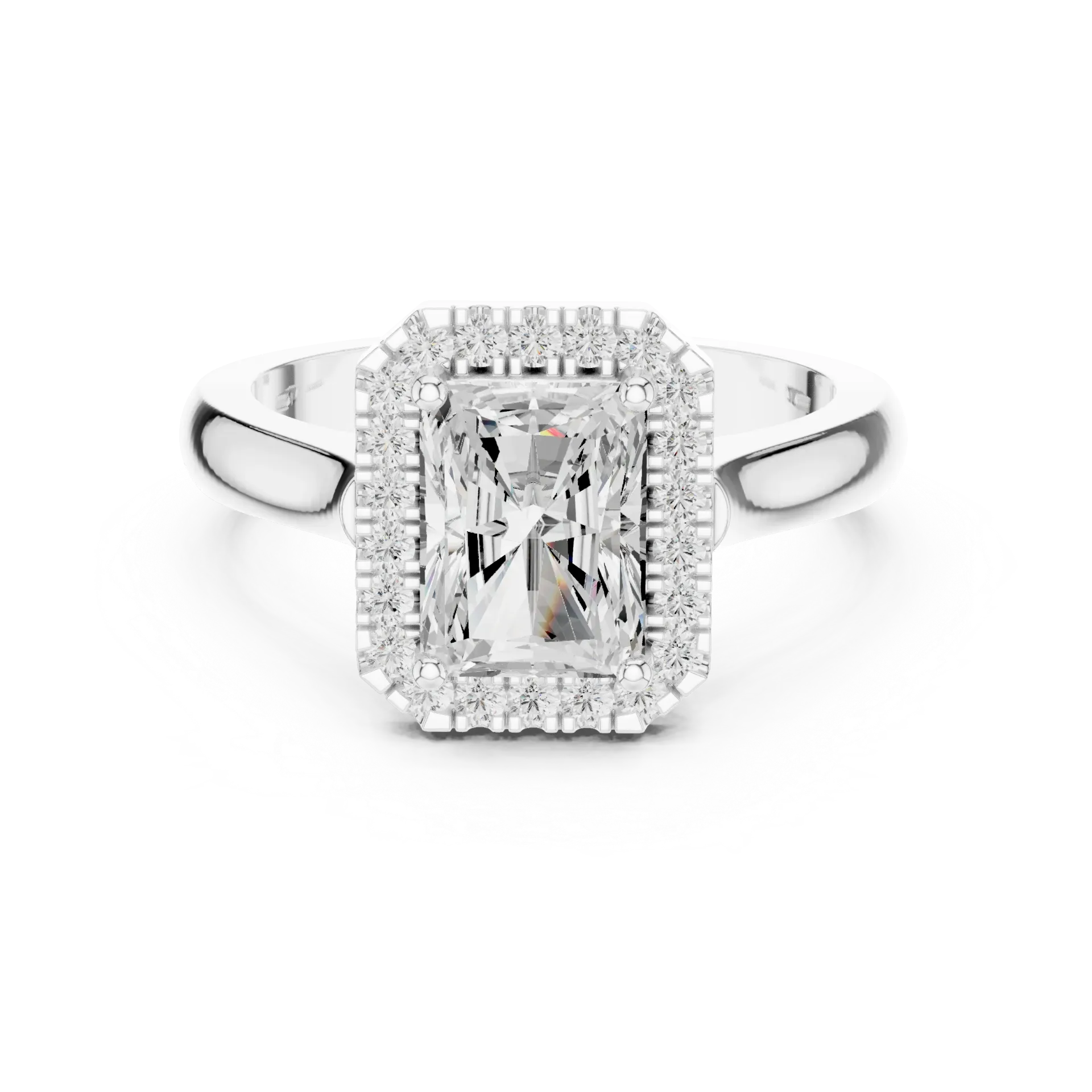 1.5ct Emerald Regal Halo Ring