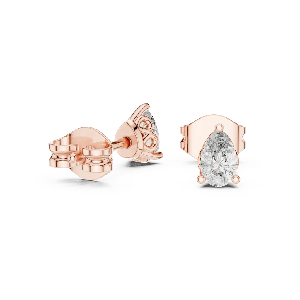 Pear Shaped Stud Earrings