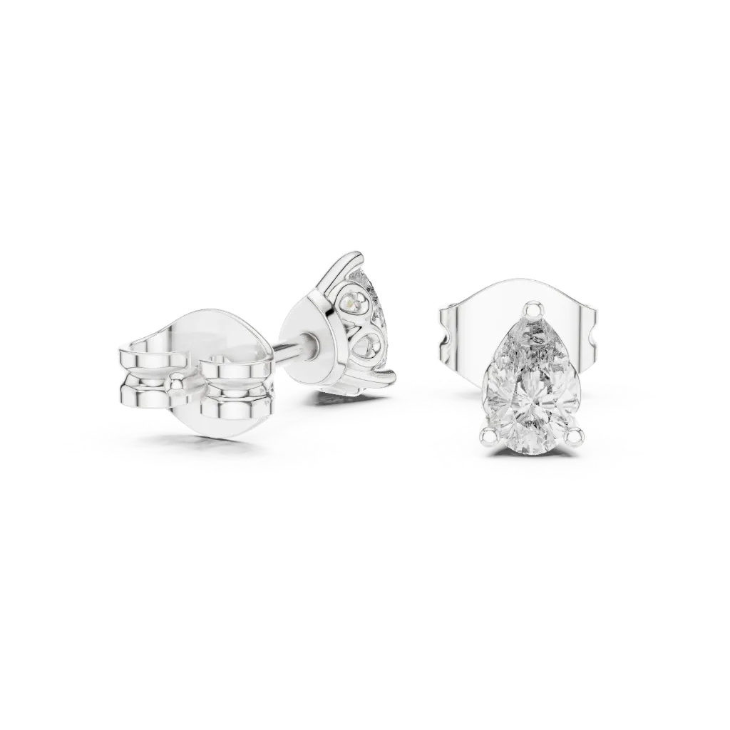 Pear Shaped Stud Earrings