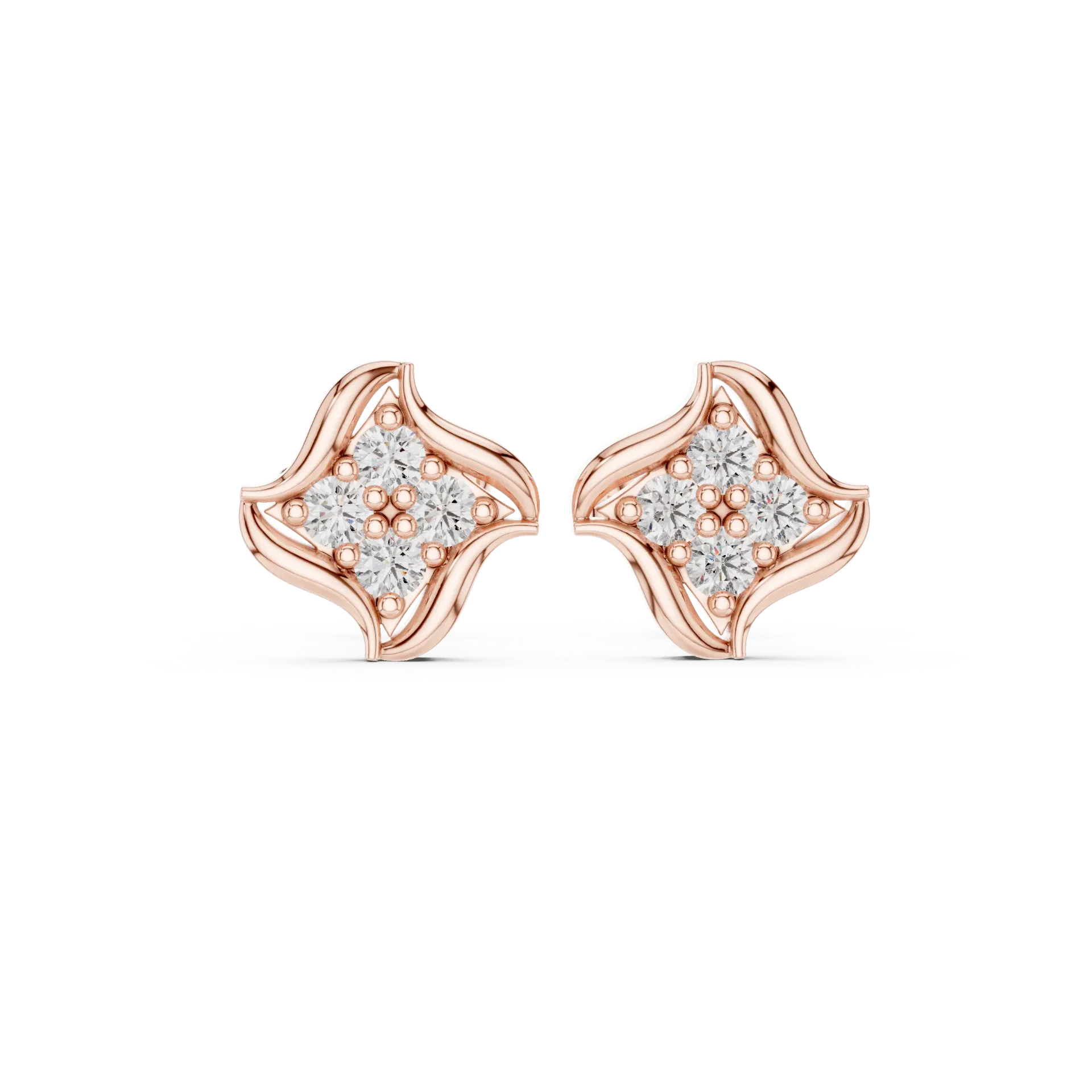 Swastik Diamond Earrings BYE1016