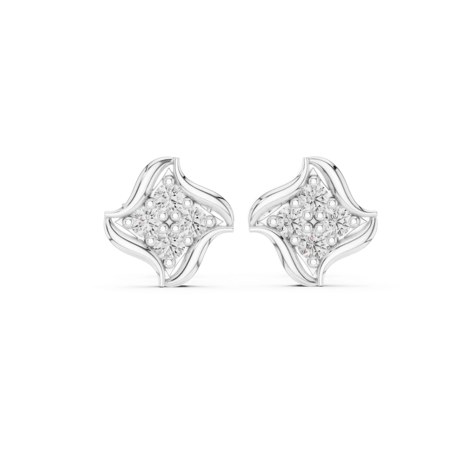 Swastik Diamond Earrings BYE1016