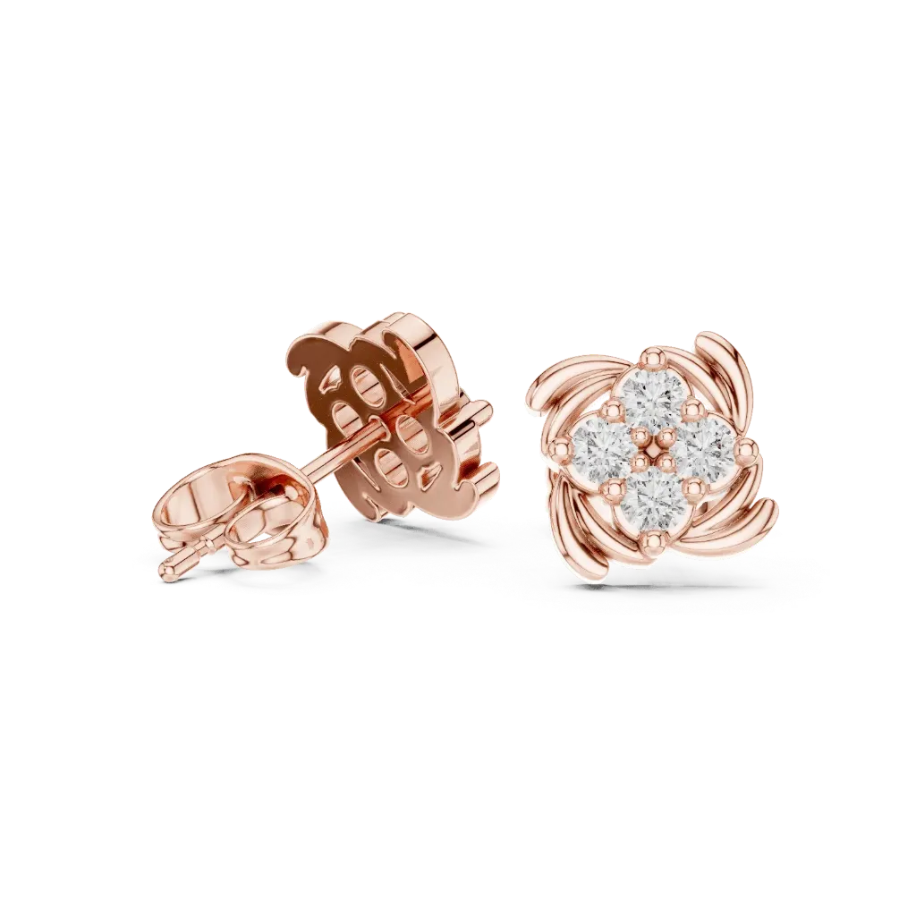 Pinwheel Blossom Studs-BYE1019