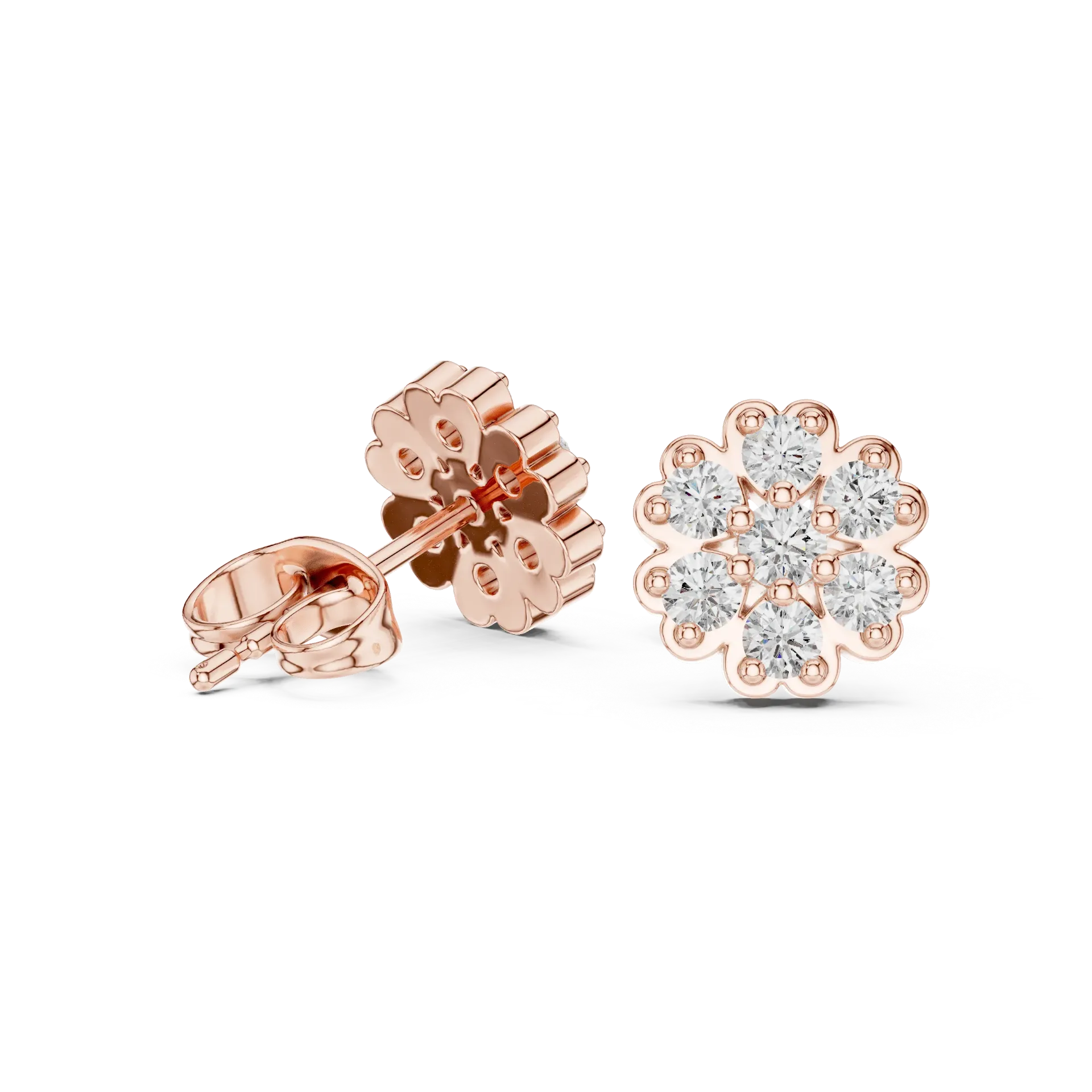 Radiant Floral Cluster Earrings-BYE1023