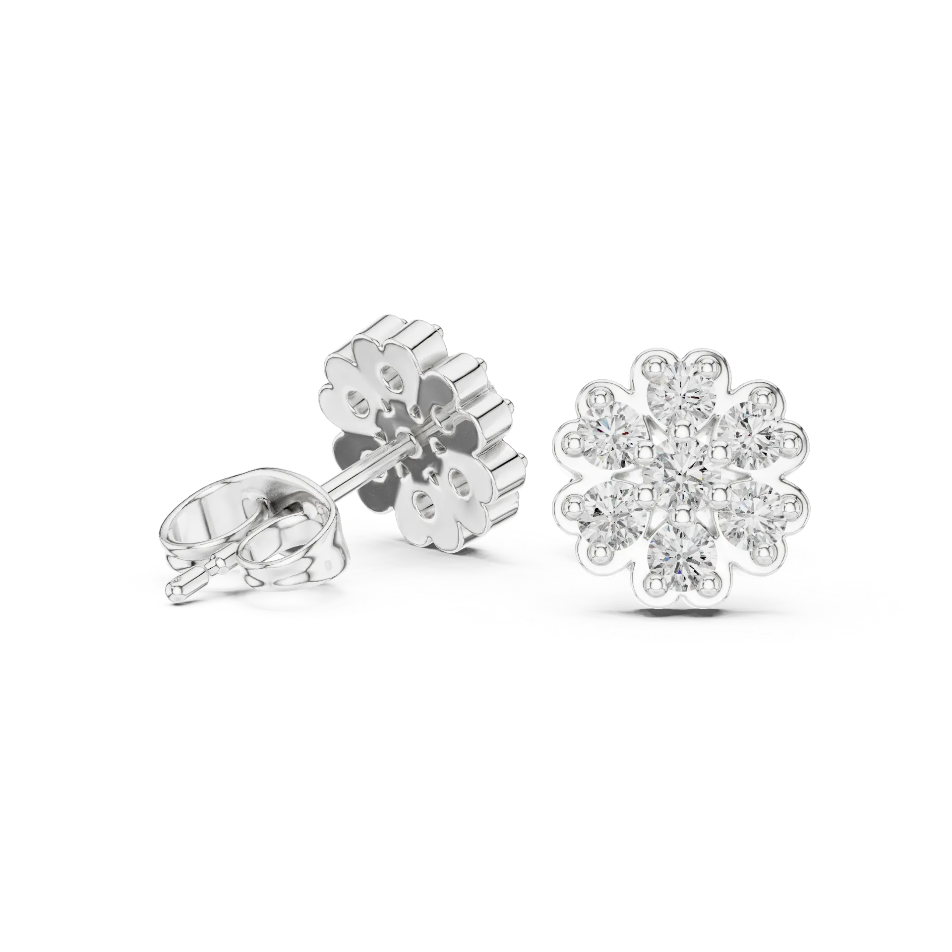 Radiant Floral Cluster Earrings-BYE1023