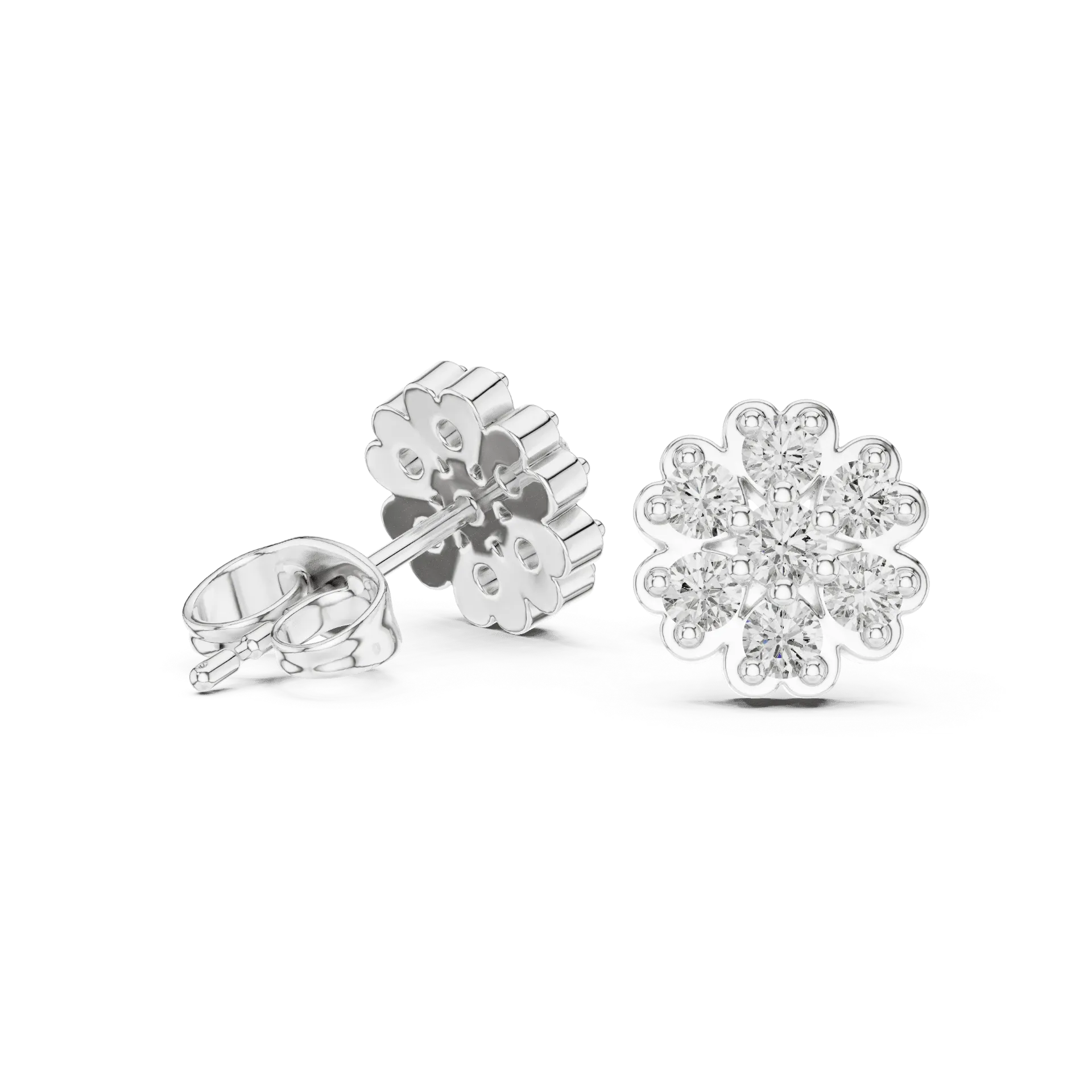 Radiant Floral Cluster Earrings-BYE1023