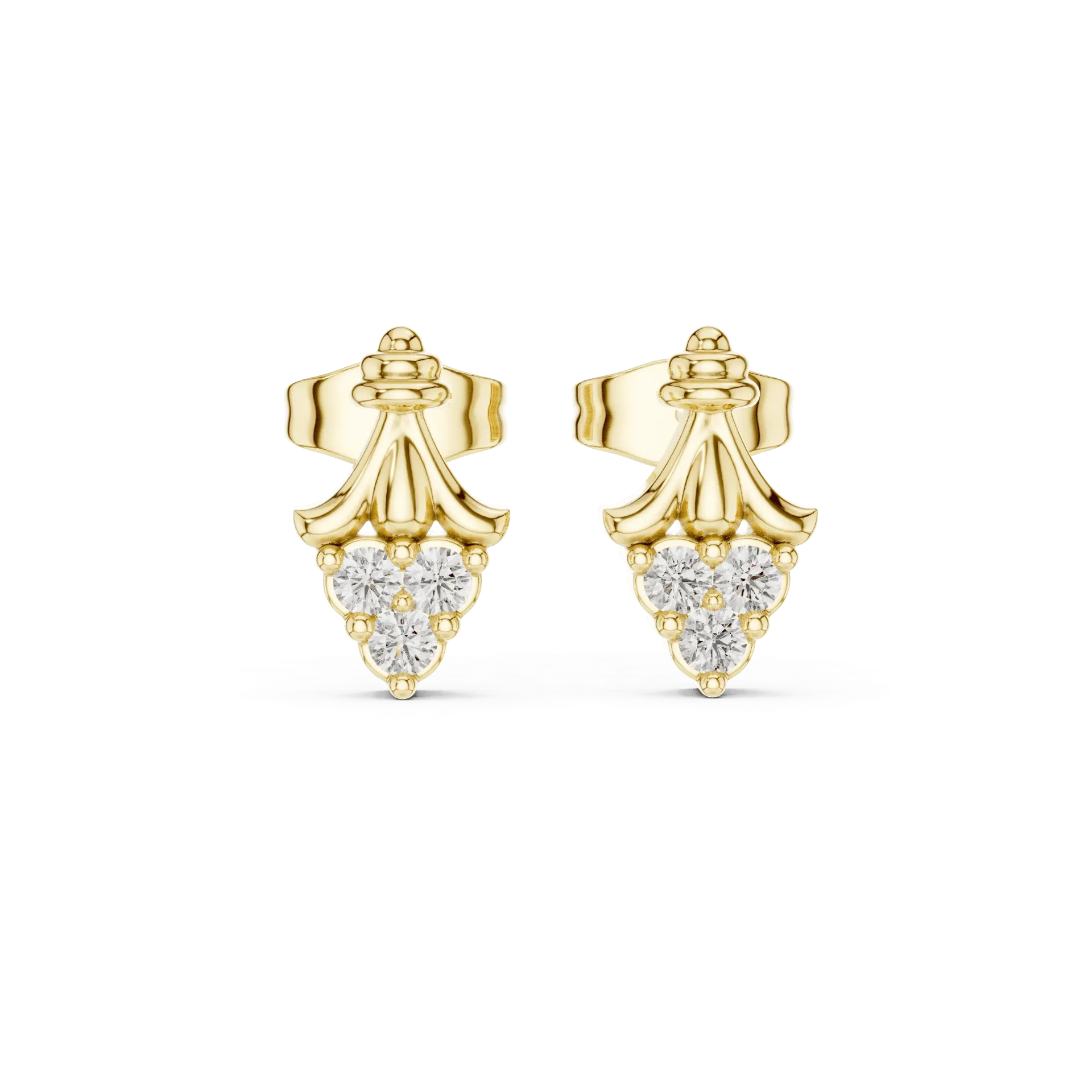 Ornate Gothic Cluster Studs BYE1031