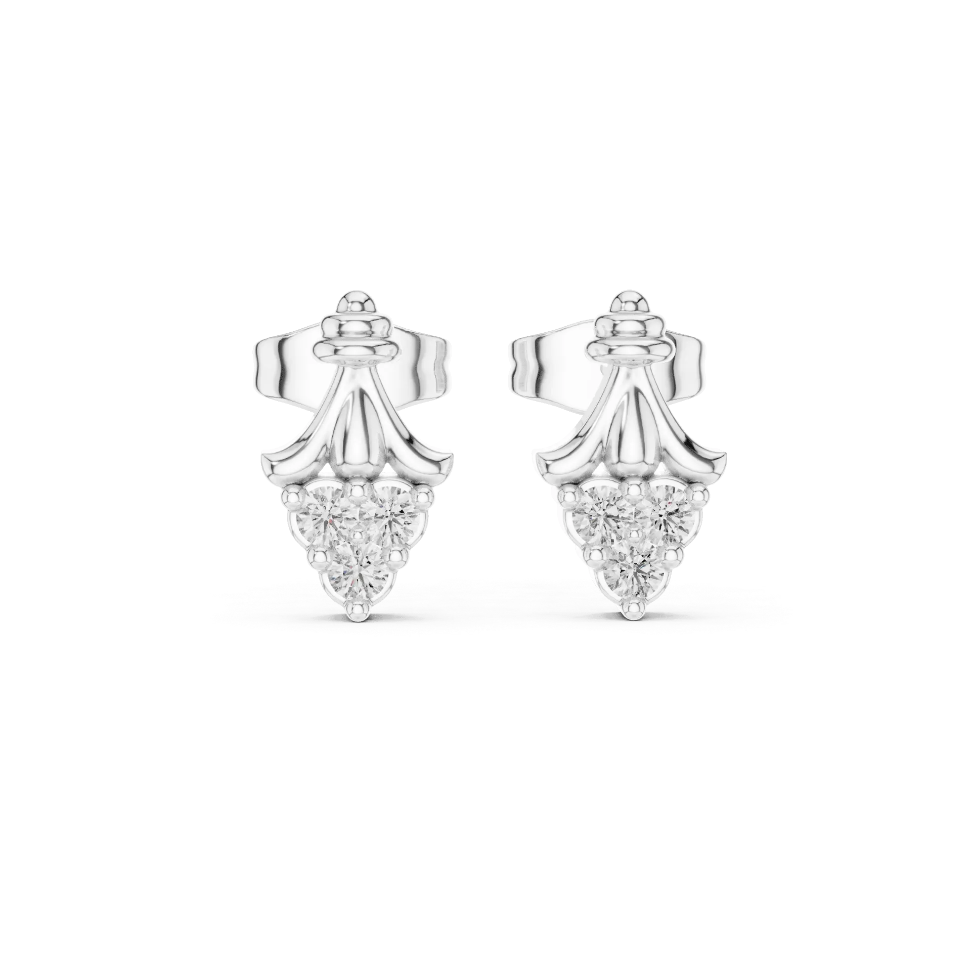 Ornate Gothic Cluster Earrings