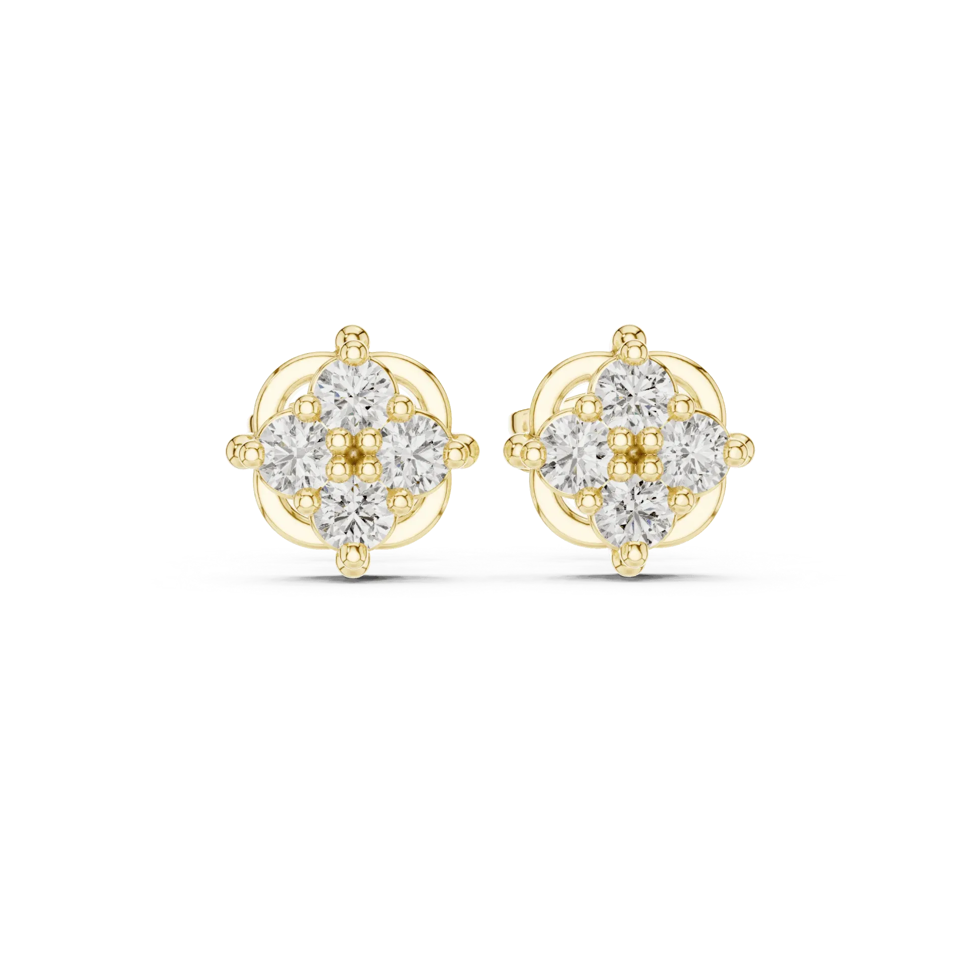 The Celestial Quad Cluster Earrings (Yellow)
