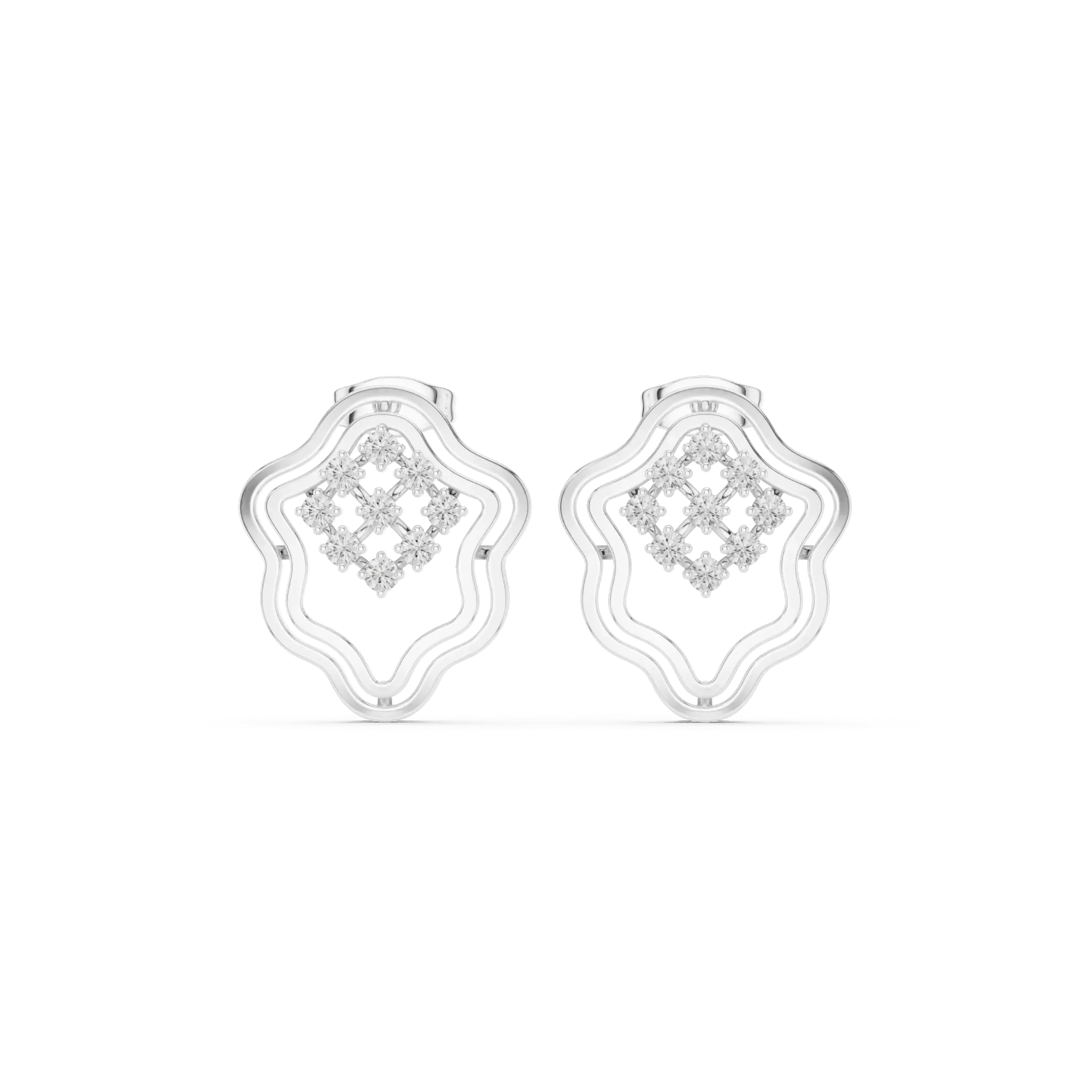 Wavy Geometric Studs BYE1039