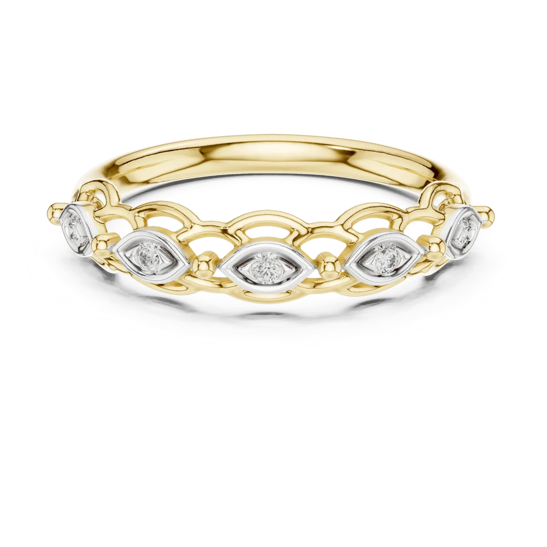 Ethereal Marquise Lattice Ring