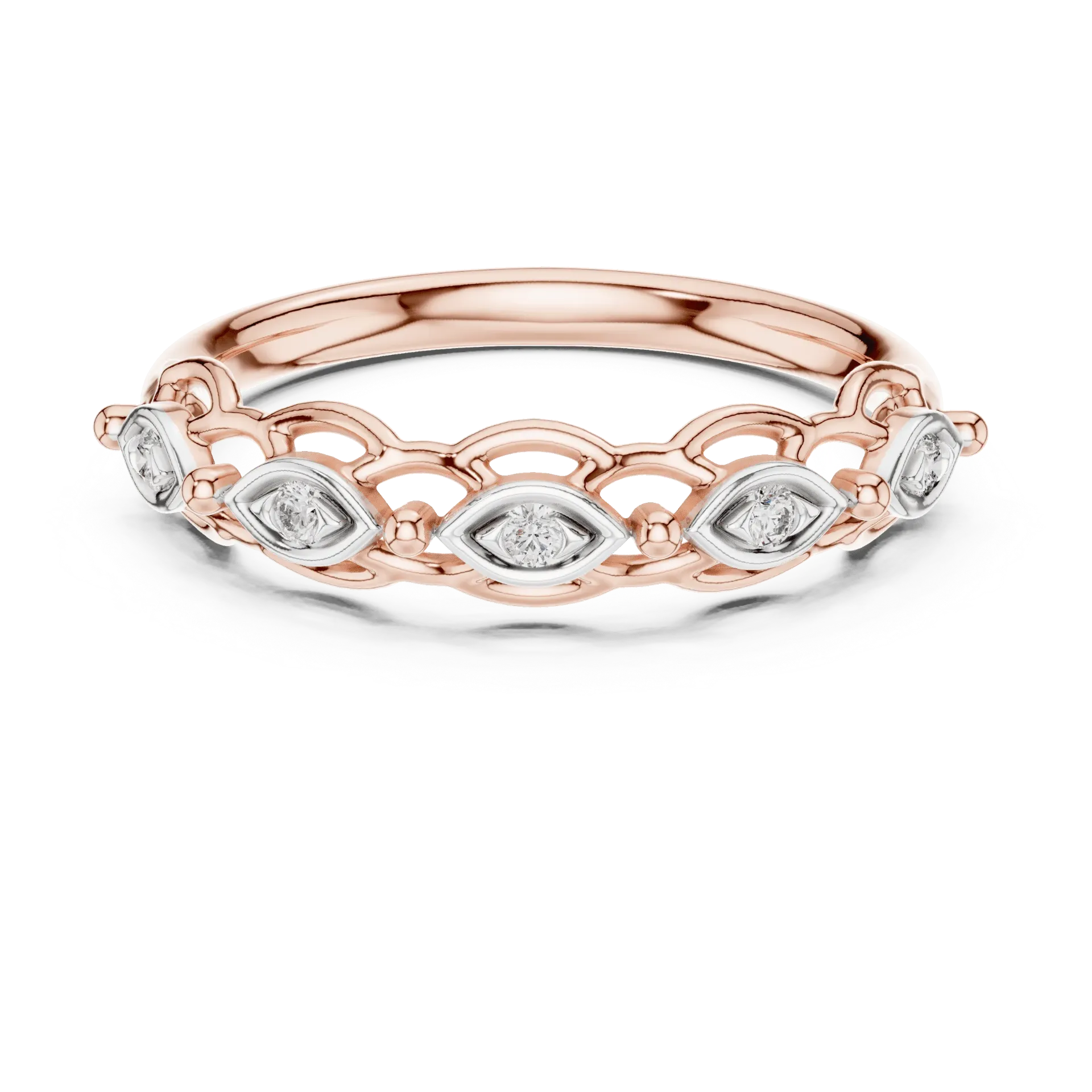 Ethereal Marquise Lattice Ring