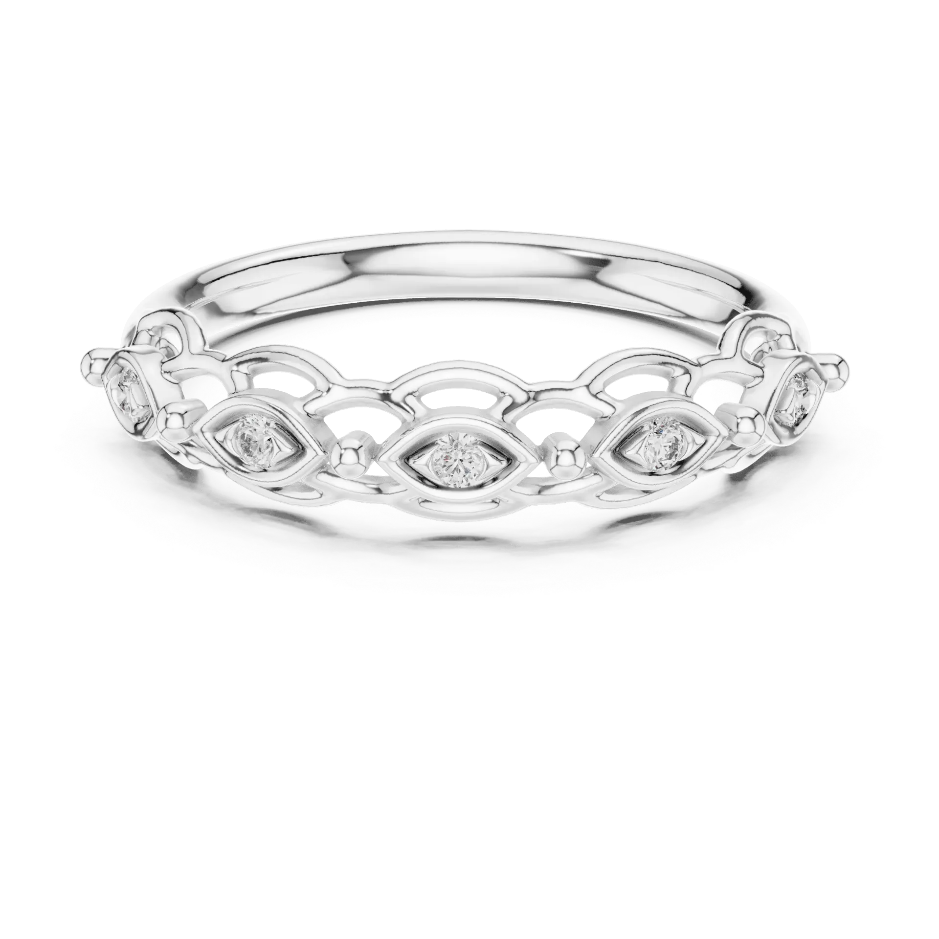 Ethereal Marquise Lattice Ring