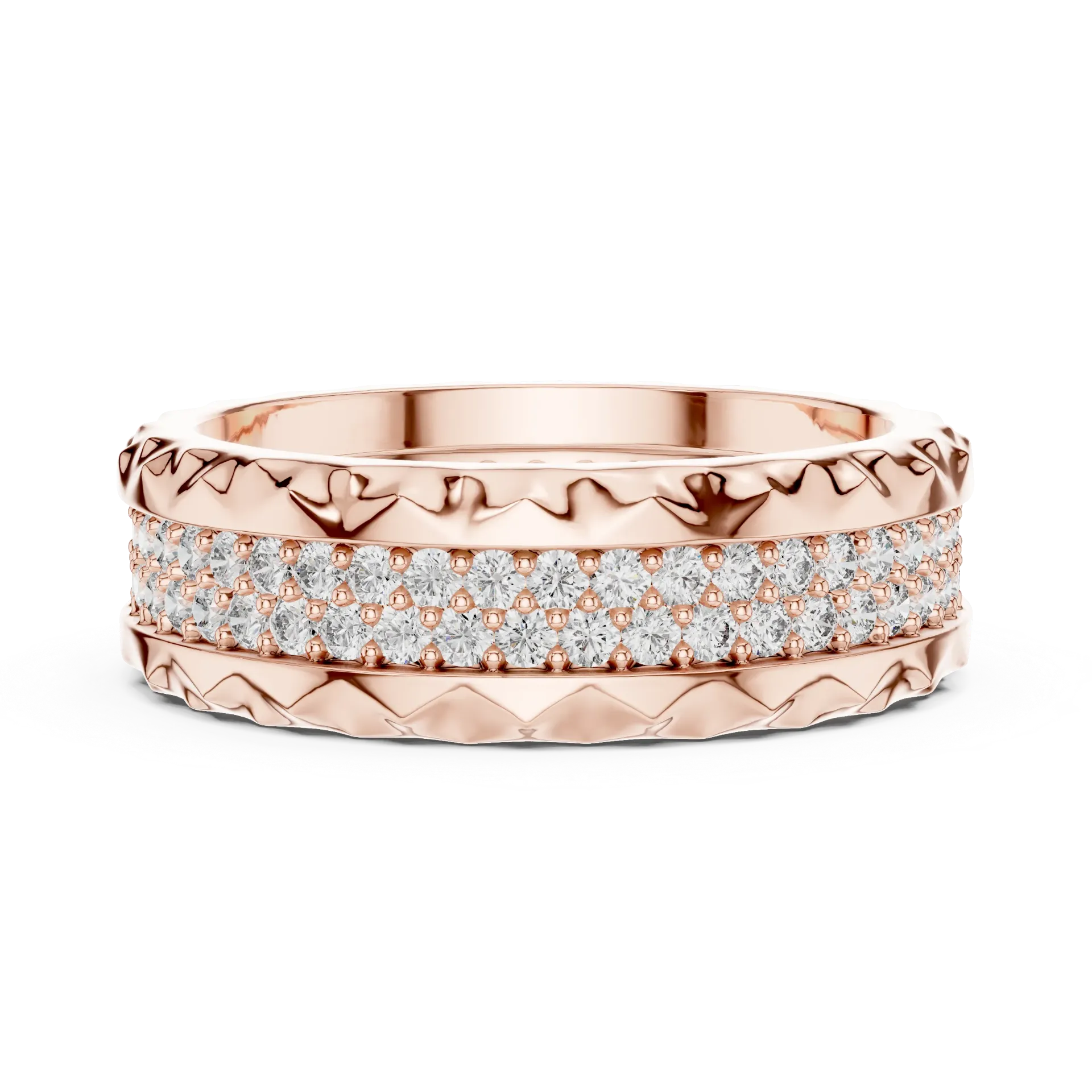 Geometric Pavé Band