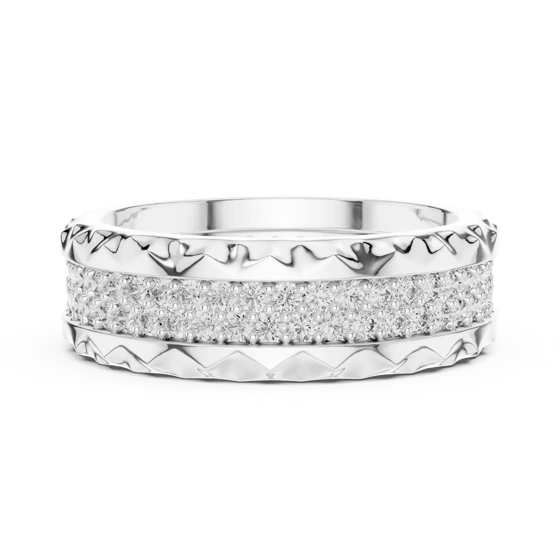 Geometric Pavé Band