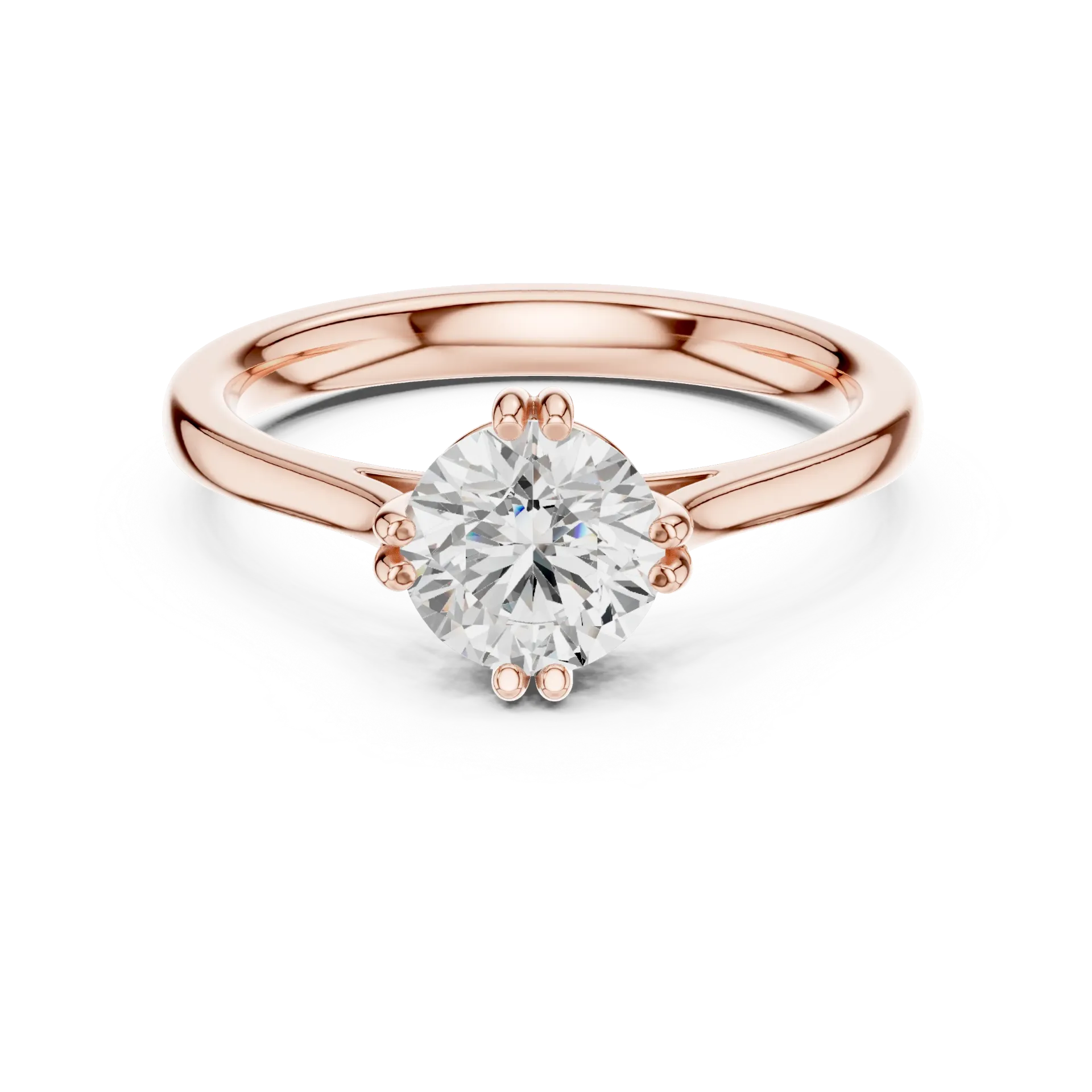 Compass-Prong Solitaire Engagement Ring (Yellow)