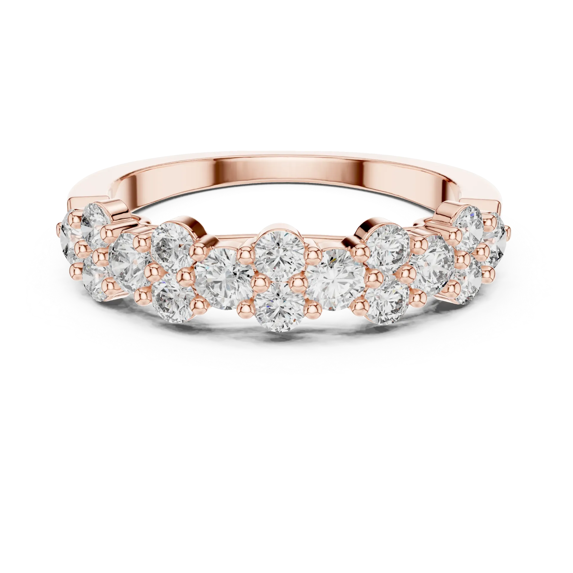 Alternating Bubble Pavé Band-BYR1010