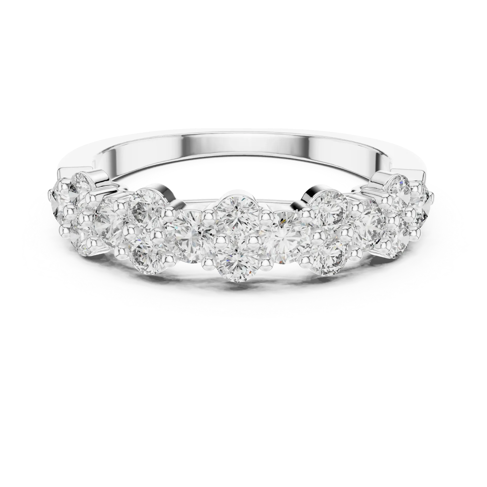 Alternating Bubble Pavé Band-BYR1010