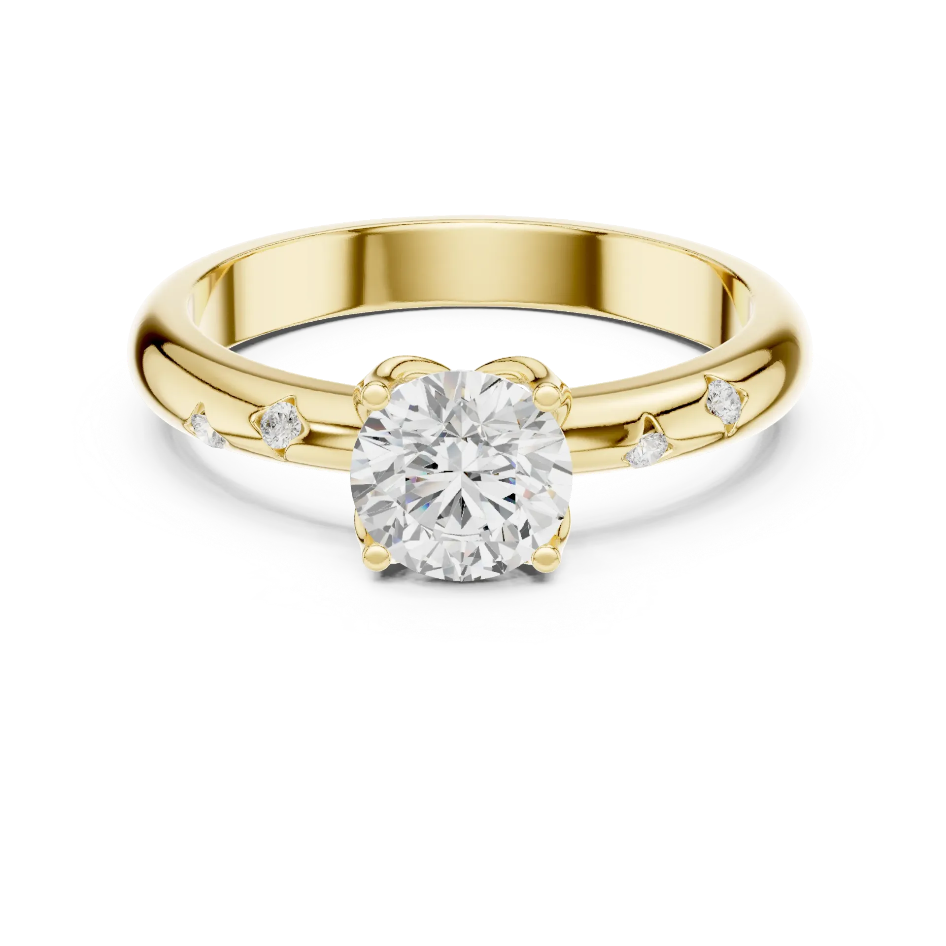 Star-Dust Solitaire Ring