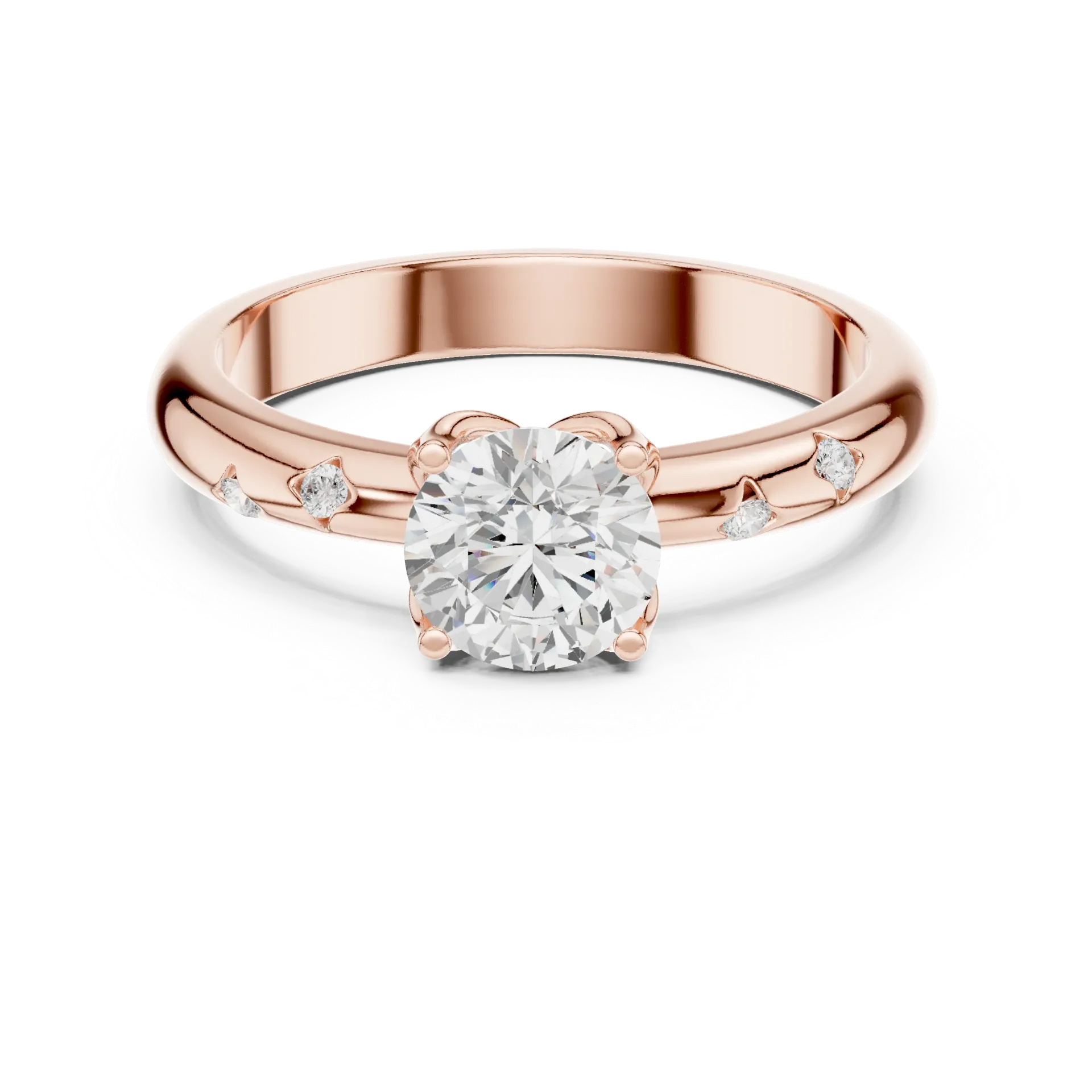 Star-Dust Solitaire Ring