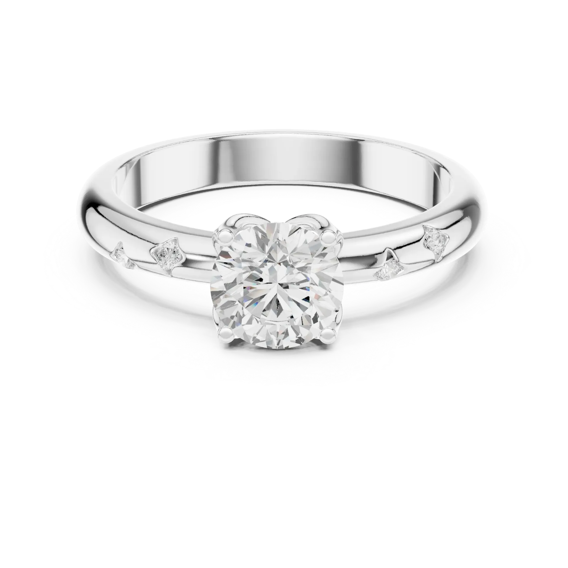 Star-Dust Solitaire Ring