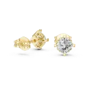 Heart-Prong 1ct Round Solitaire Studs-BYE1055