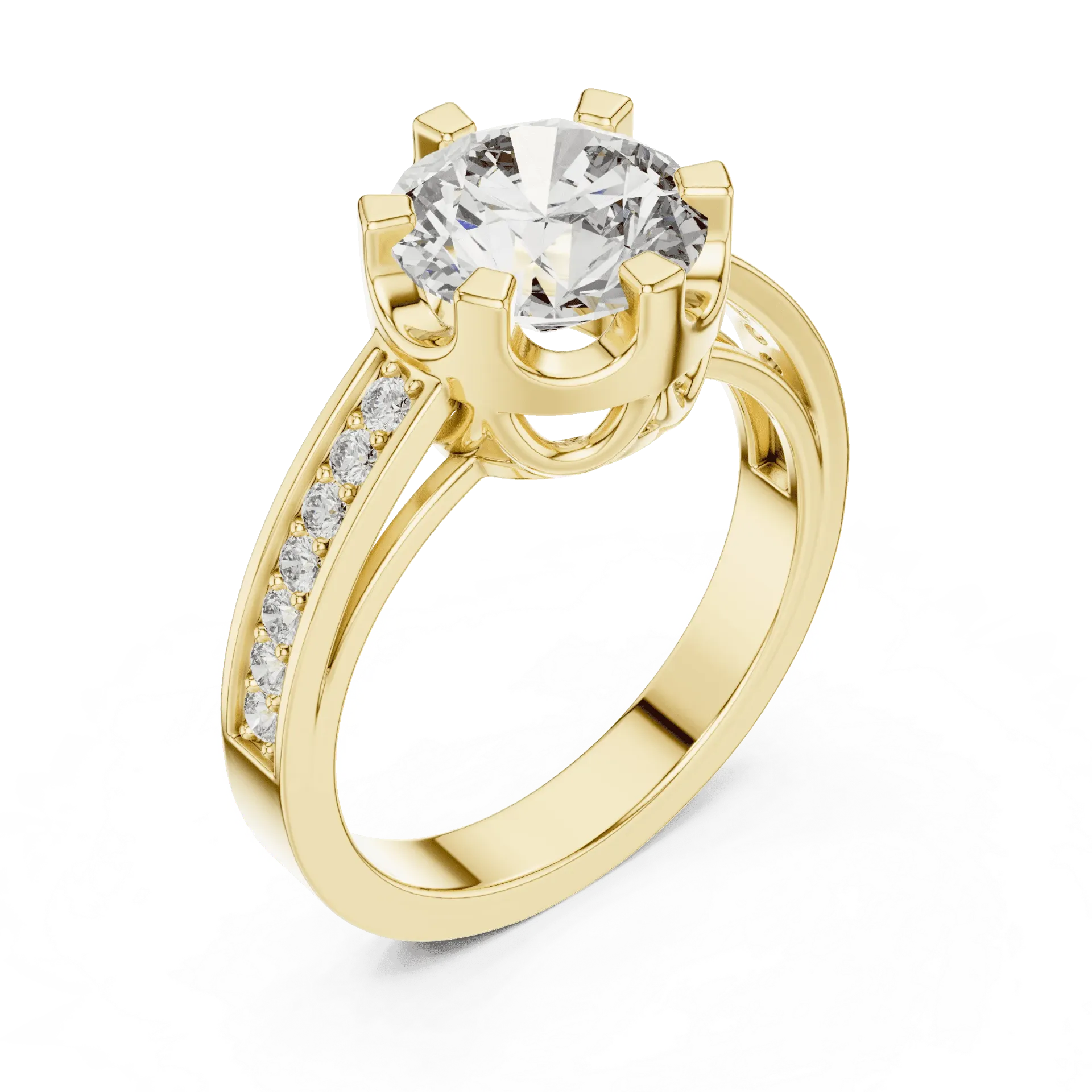 Sovereign Crown Ring-BYR1026 (Yellow)