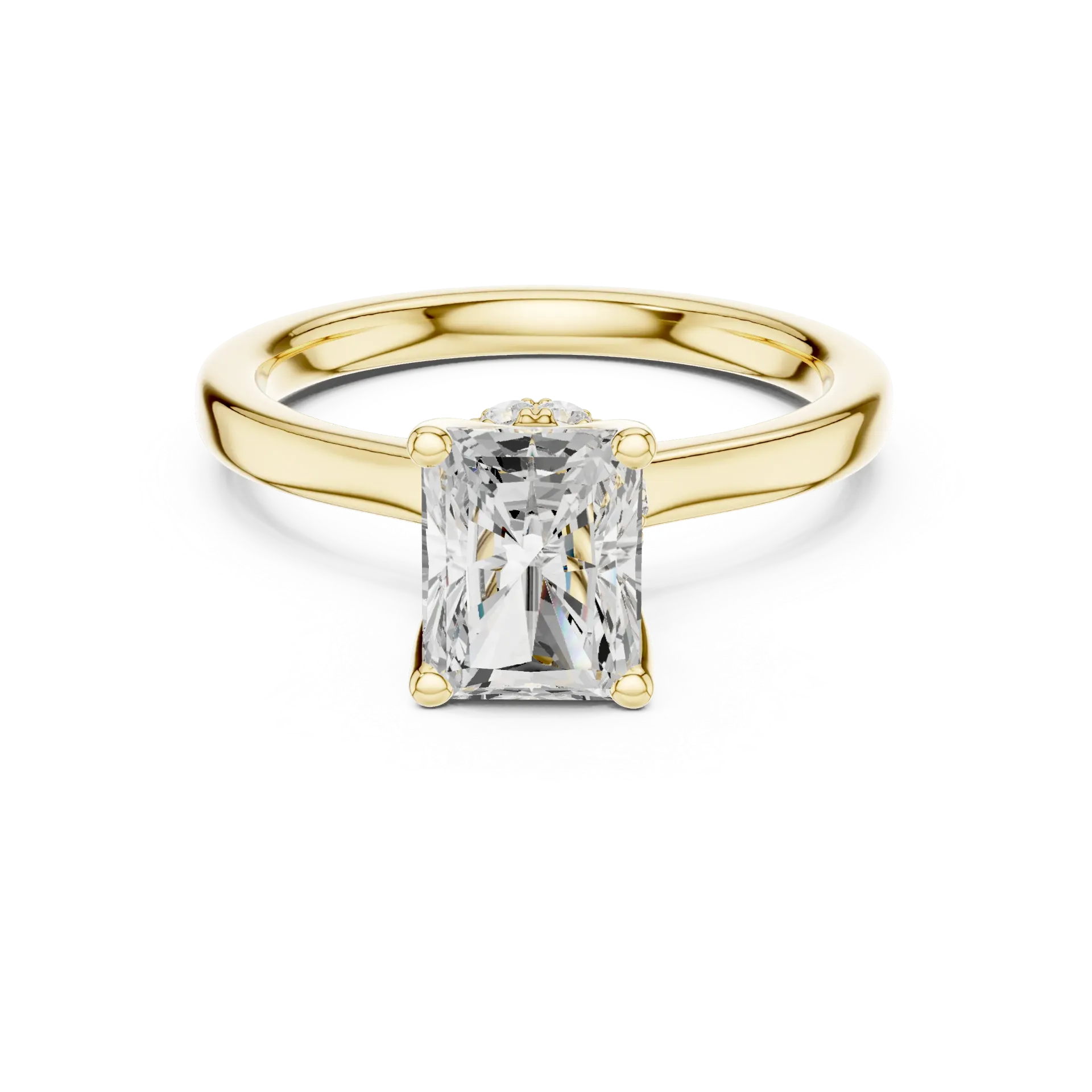 1.5ct Emerald Hidden Halo Solitaire Ring-BYR1035