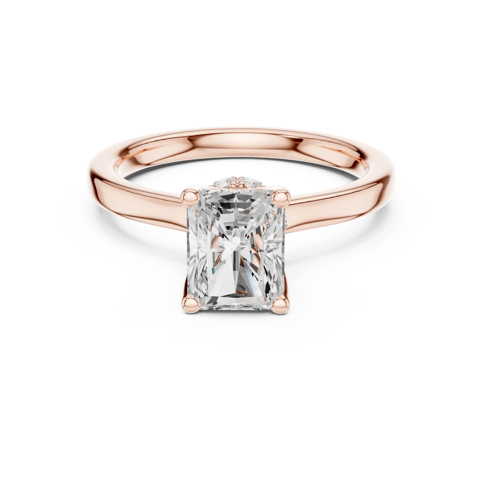 1.5ct Emerald Hidden Halo Solitaire Ring-BYR1035