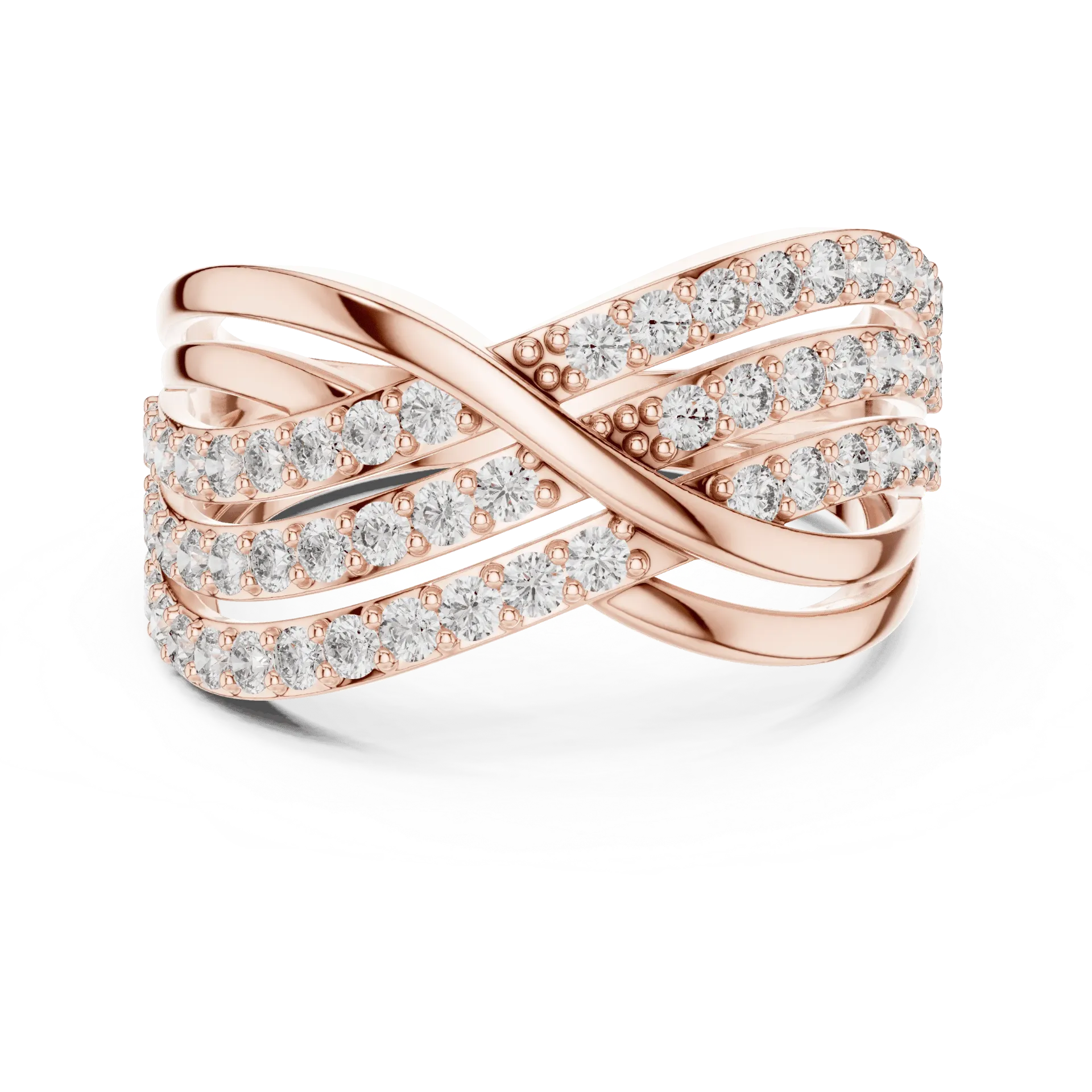 Crossover Pavé Statement Ring