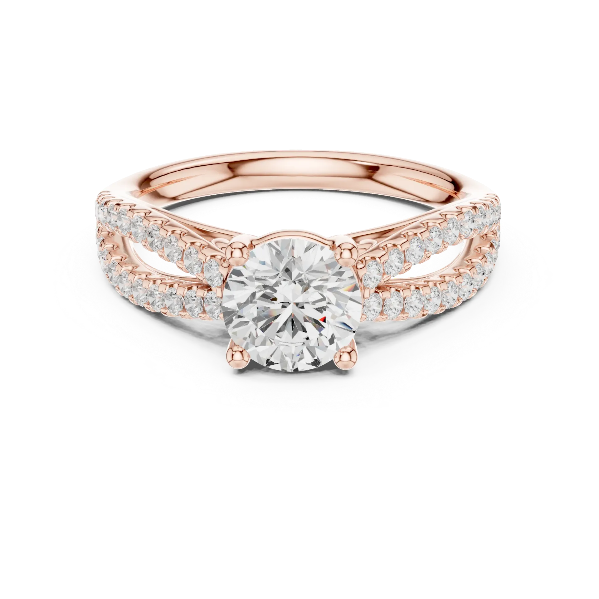 The Ethereal Glow Split-Shank Ring-BYR1076