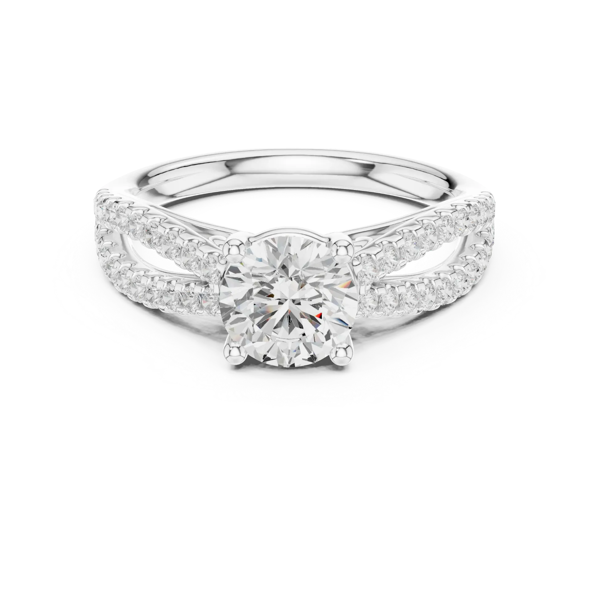 The Ethereal Glow Split-Shank Ring