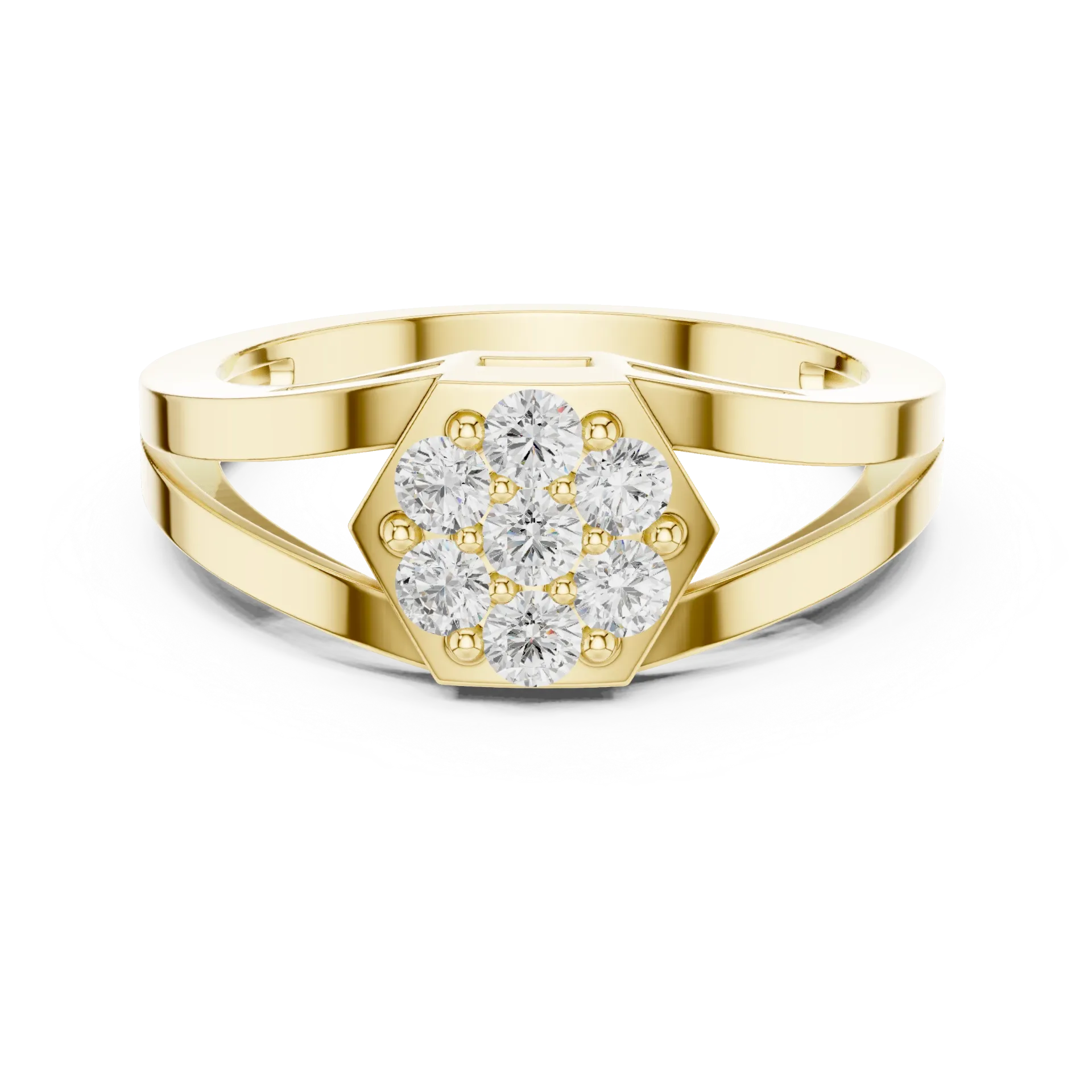 Floral Cluster Ring (Yellow)
