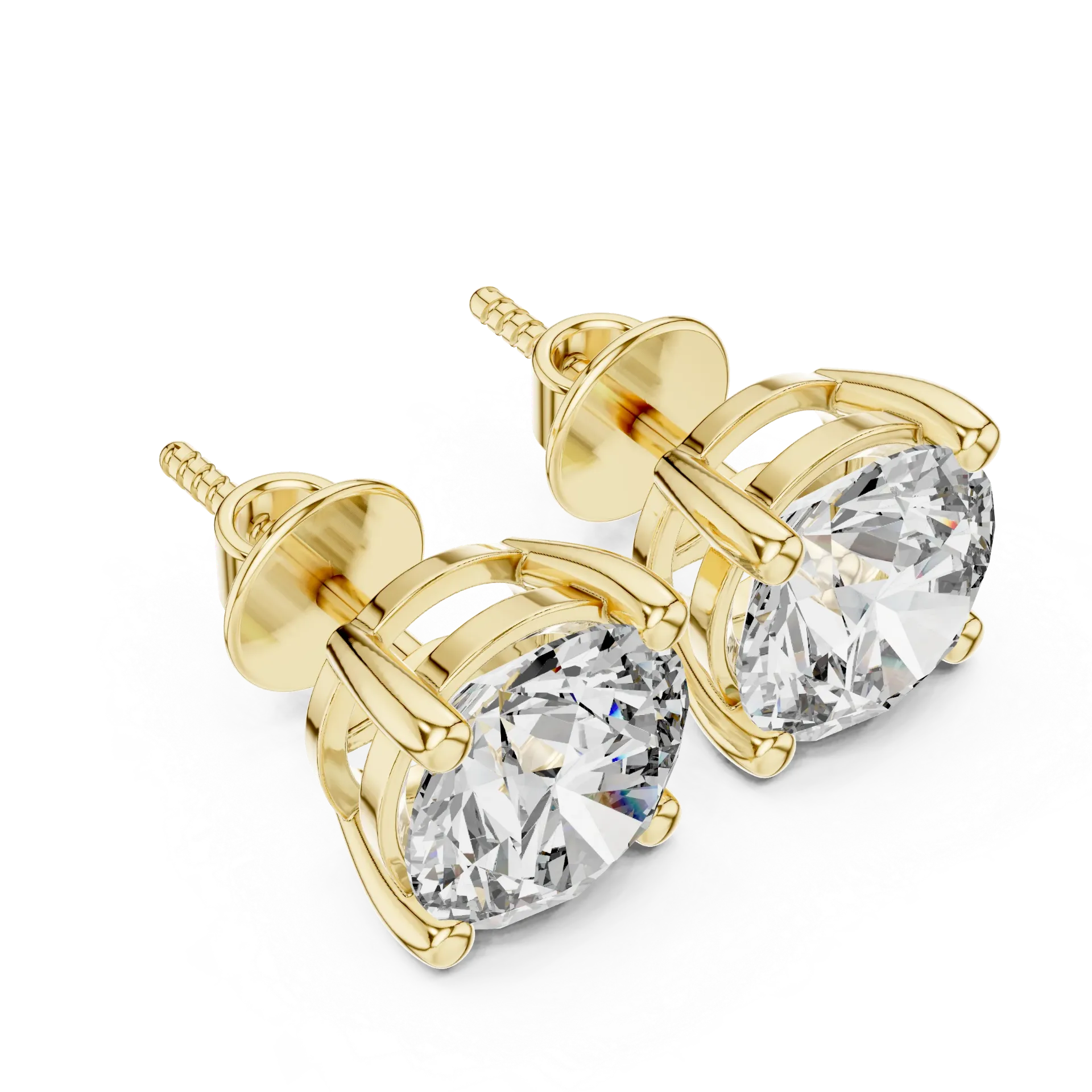 4ct Classic Solitaire Earrings