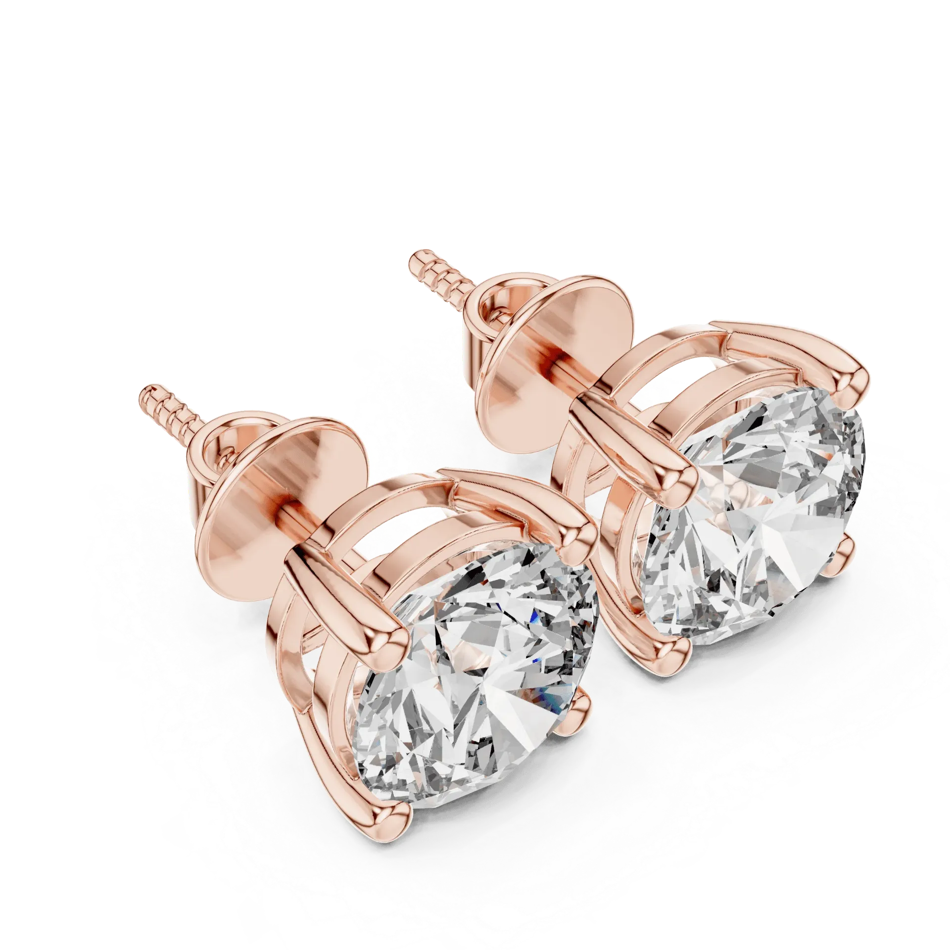 4ct Classic Solitaire Earrings
