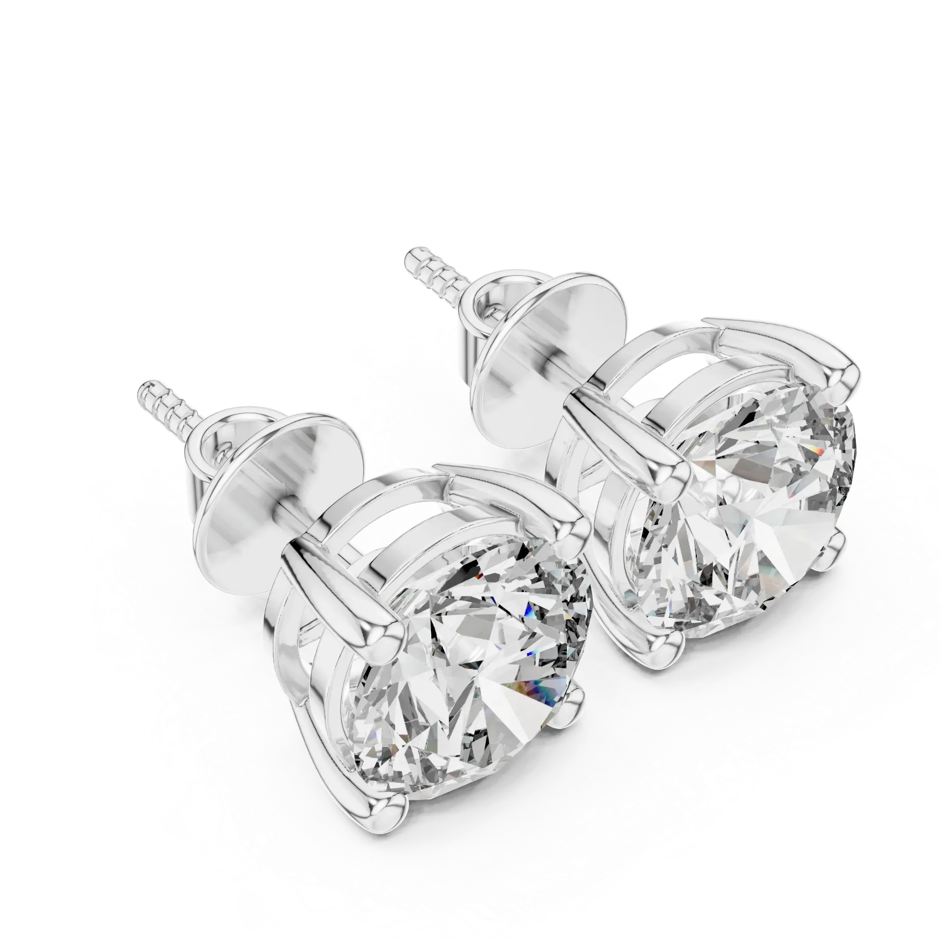 4ct Classic Solitaire Earrings