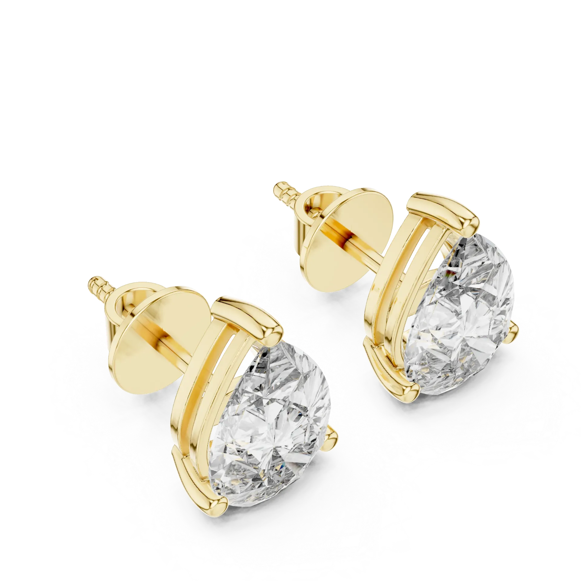3.5ct Classic Pear Solitaire Earrings