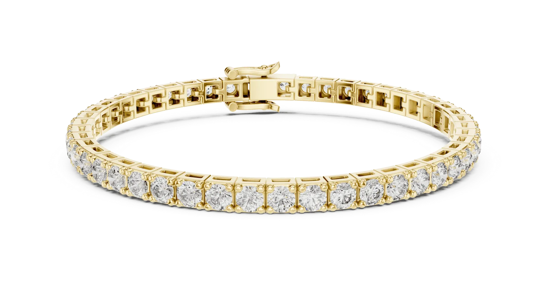 14 Pointer Classic Round Tennis Diamond Bracelet (Yellow)
