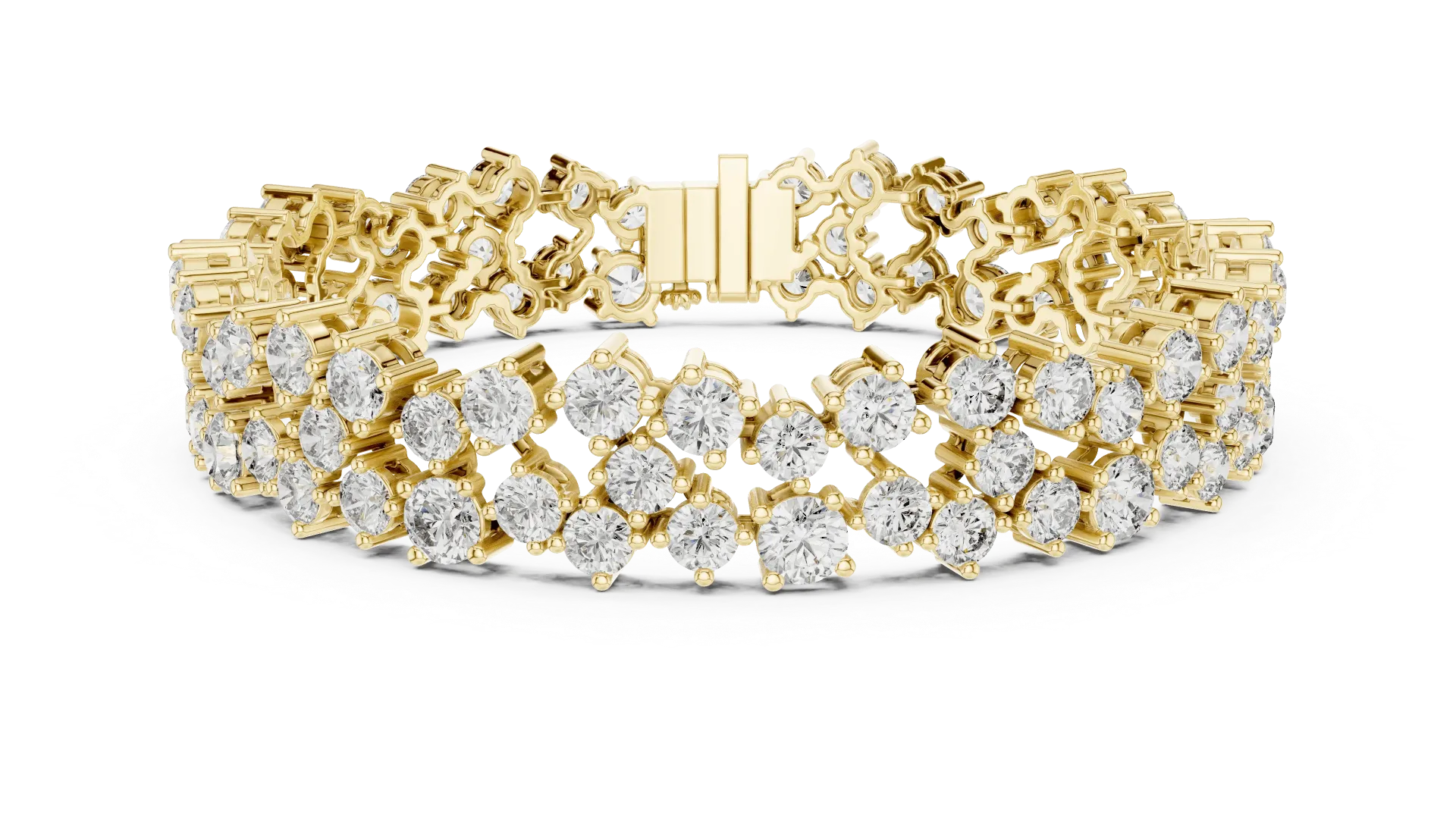 Three Layered Diamond Bracelet (Yellow)