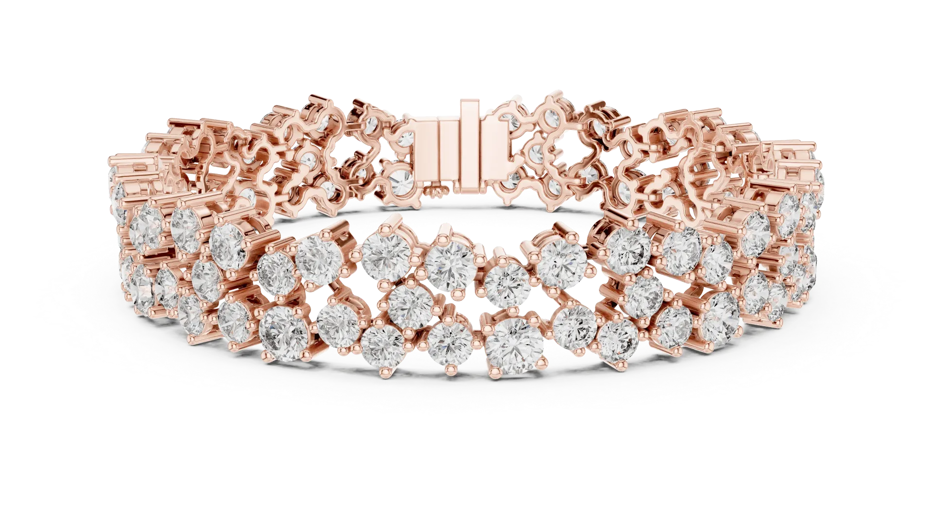 Three Layered Diamond Bracelet