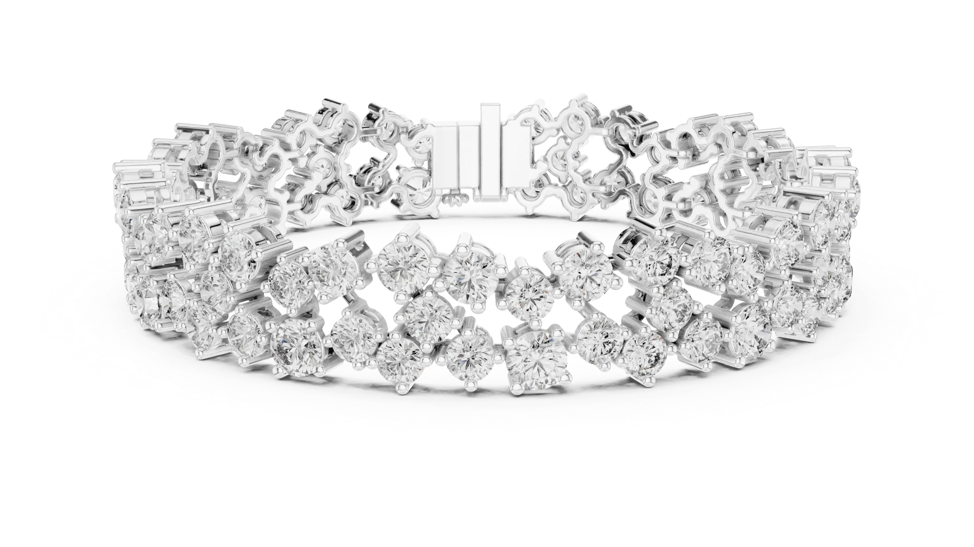 Three Layered Diamond Bracelet