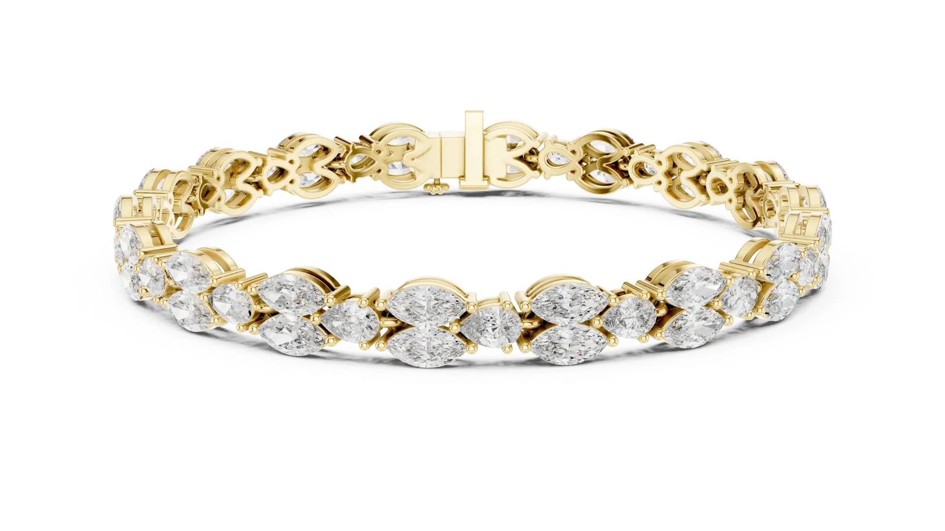 Marquise Shaped Diamond Bracelet-BYB1012