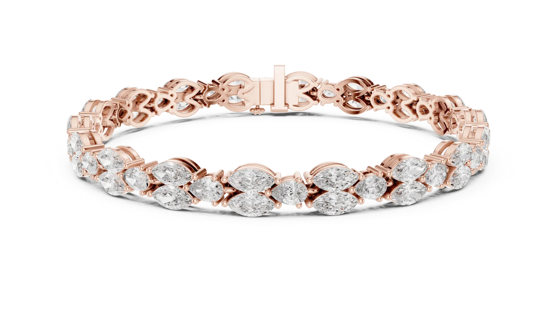 Alternating Marquise & Round Tennis Bracelet
