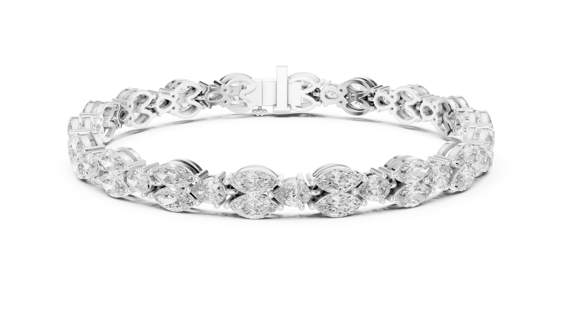 Alternating Marquise & Round Tennis Bracelet