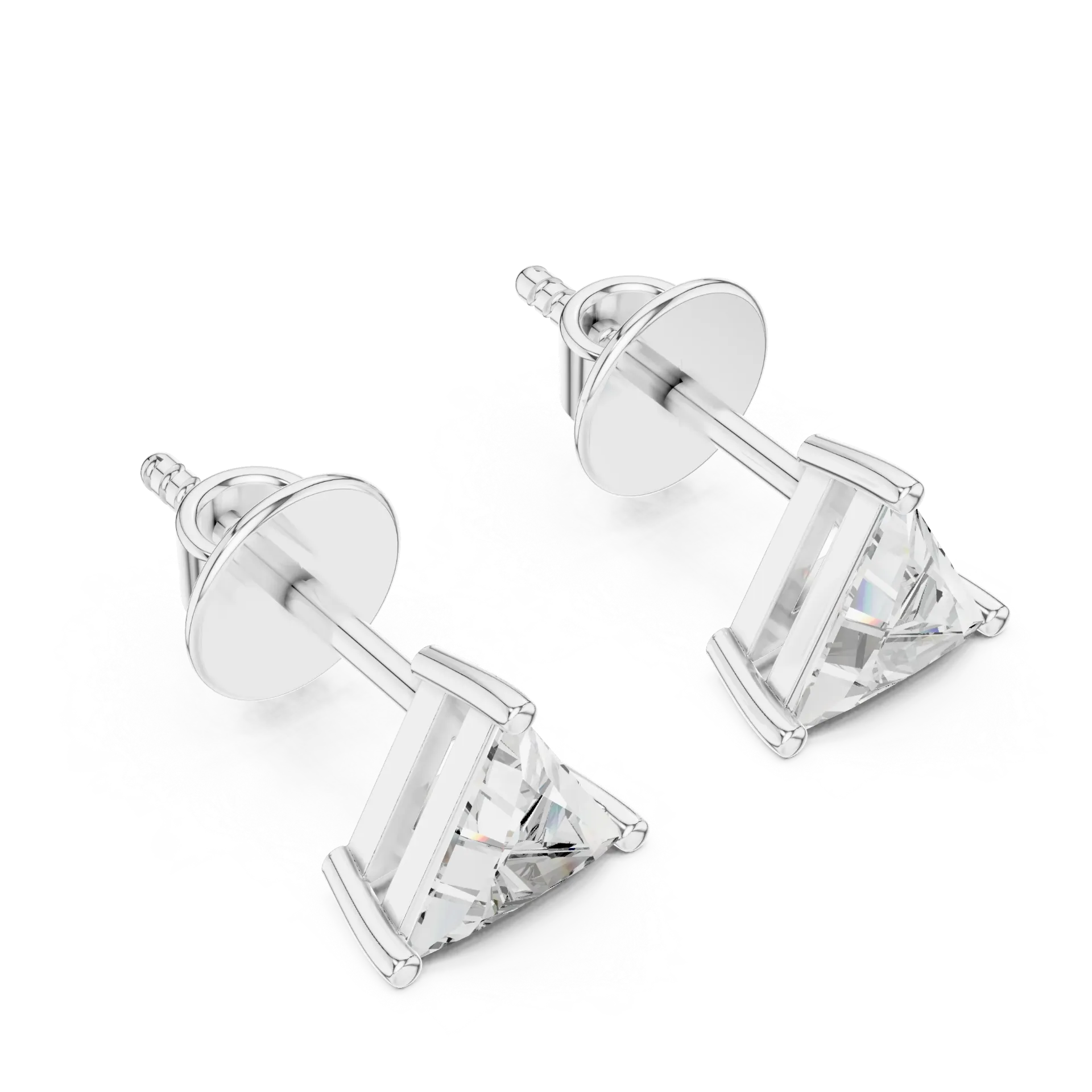 Trillion-Cut 1.25ct Solitaire Studs
