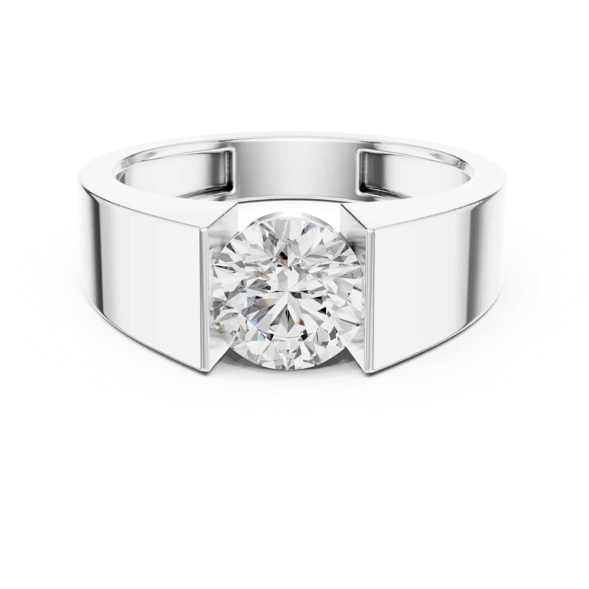 1.50ct Architectural Tension Solitaire Ring