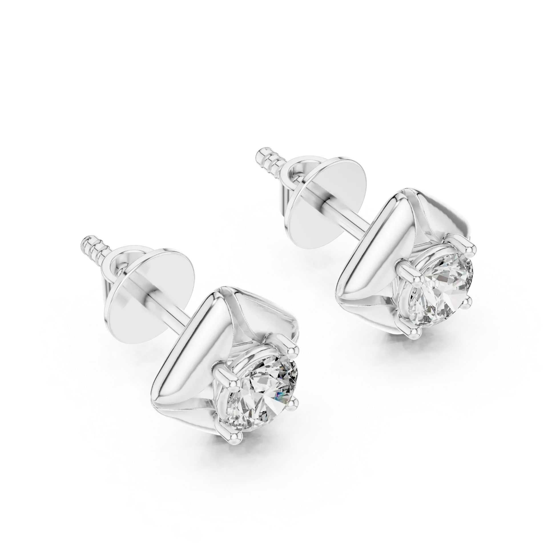 0.50ct Sculpted Compass Earrings